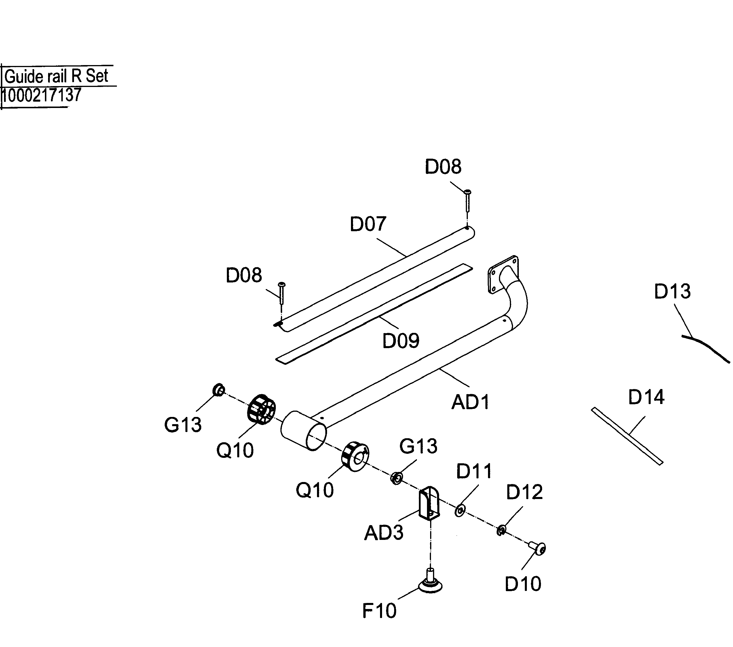 AFG 3.1AE guide rail-r diagram
