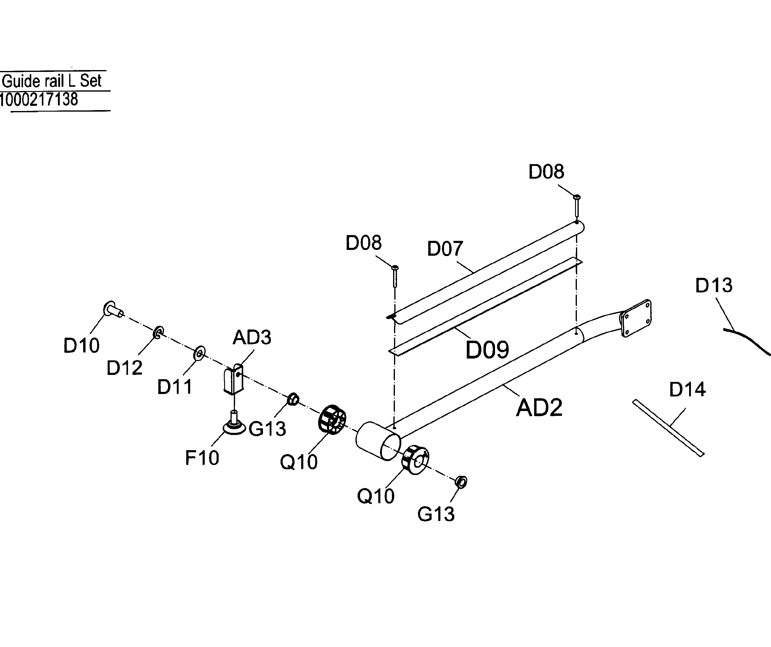 AFG 3.1AE guide rail-l diagram