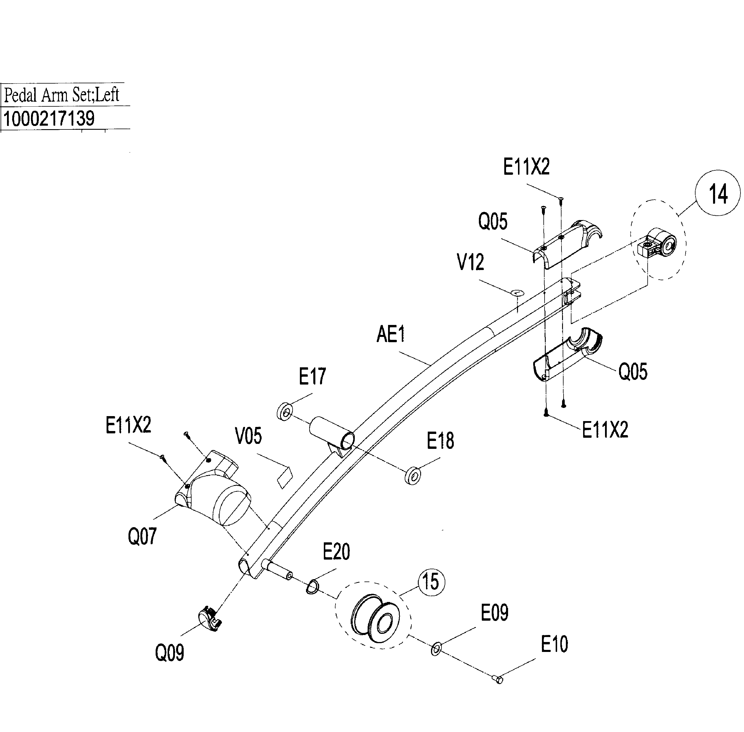 AFG 3.1AE pedal arm-l diagram