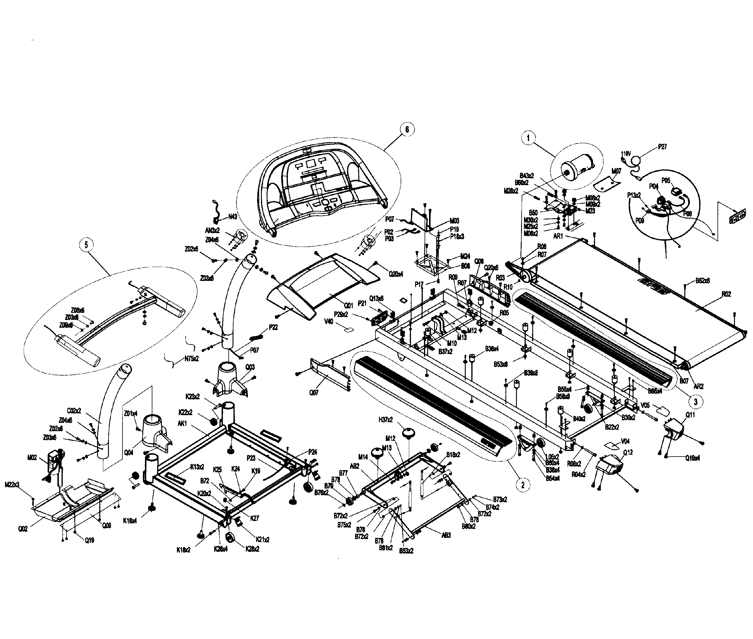 AFG 3.1AT main assy diagram