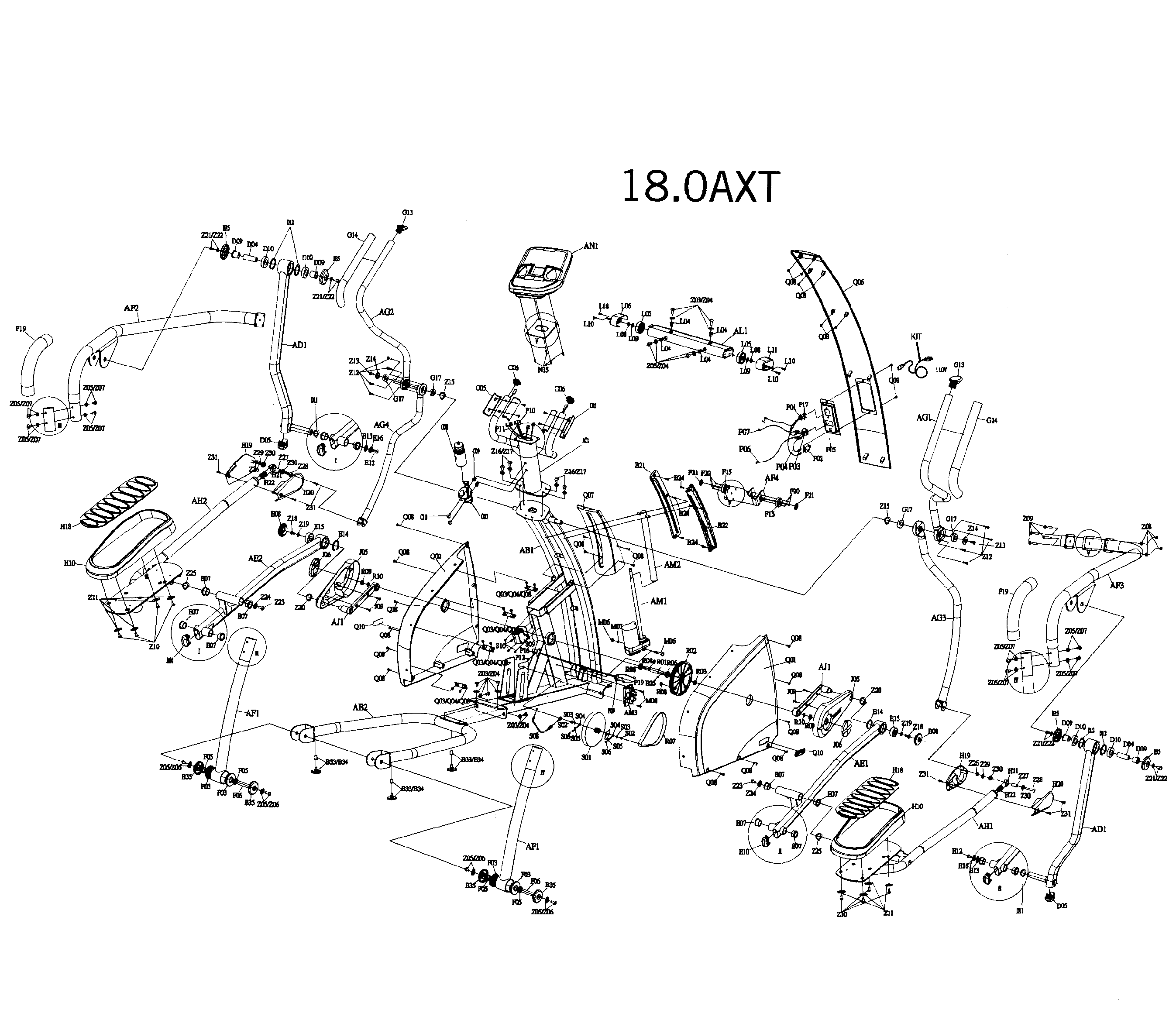 AFG 18.0AXT main assy diagram
