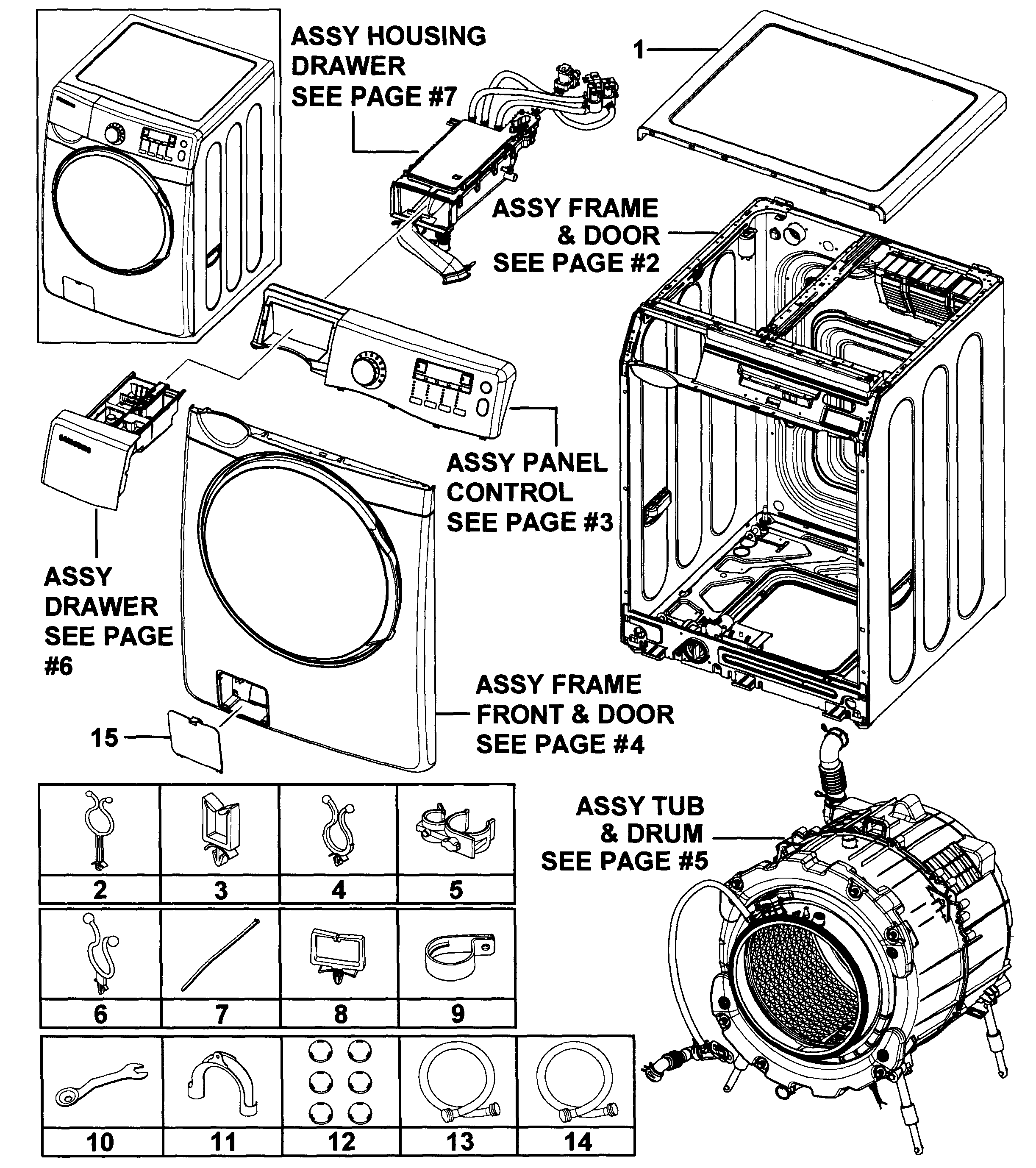 Samsung WF431ABW/XAA-00 main assy diagram