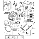 Samsung DV219AEB/XAA-00 main assy diagram