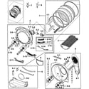 Samsung DV219AEB/XAA-00 drum assy diagram