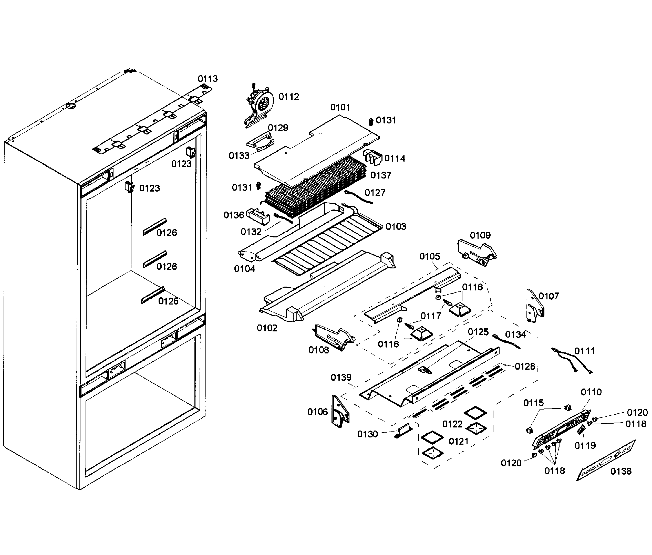 Thermador T36IT71NNP/02 cabinet 1 diagram