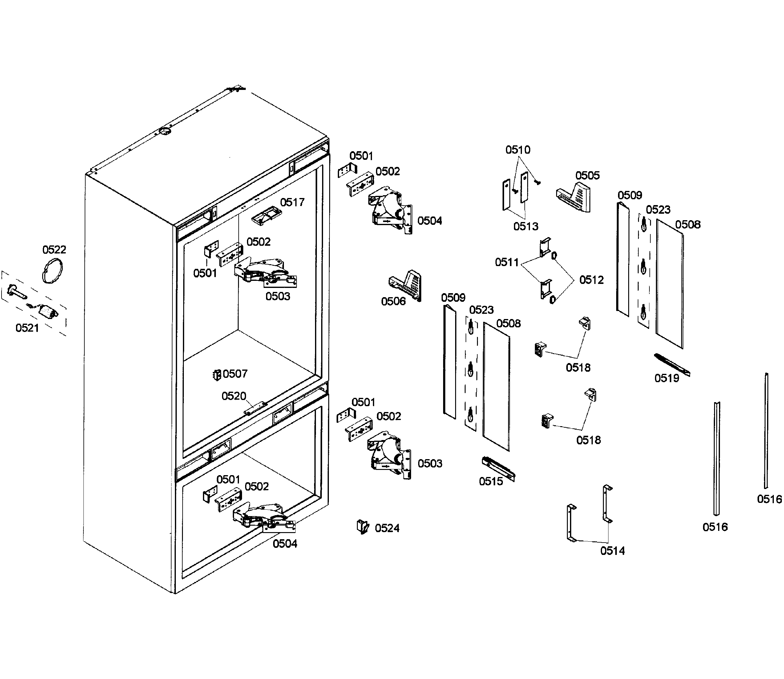 Thermador T36IT71NNP/02 cabinet 2 diagram