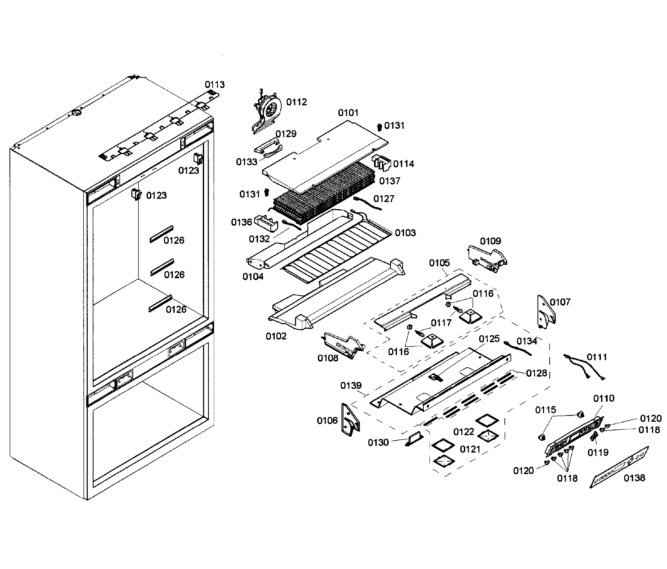 Thermador T36IT71NNP/06 cabinet 1 diagram