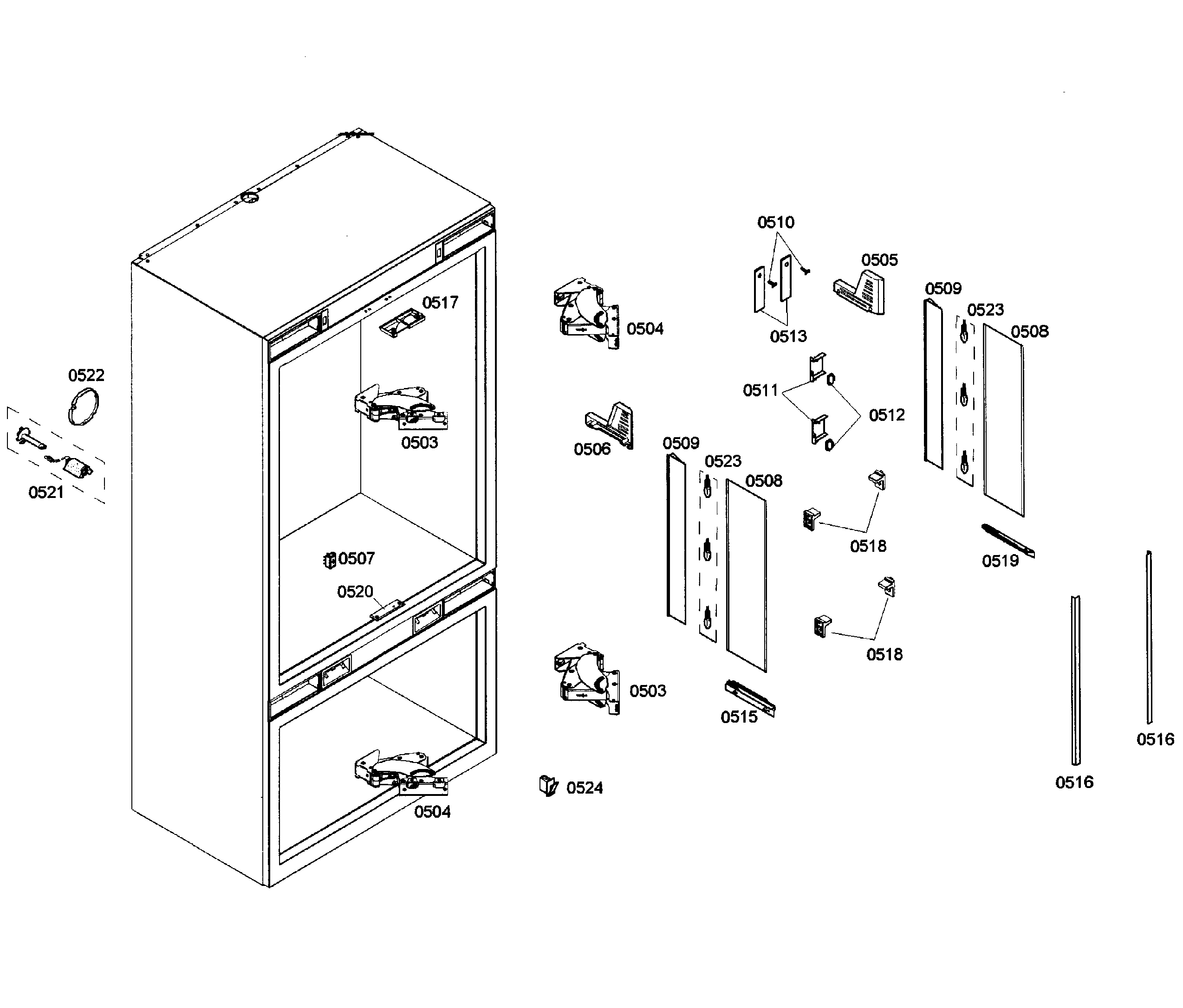 Thermador T36IT71NNP/06 cabinet 2 diagram