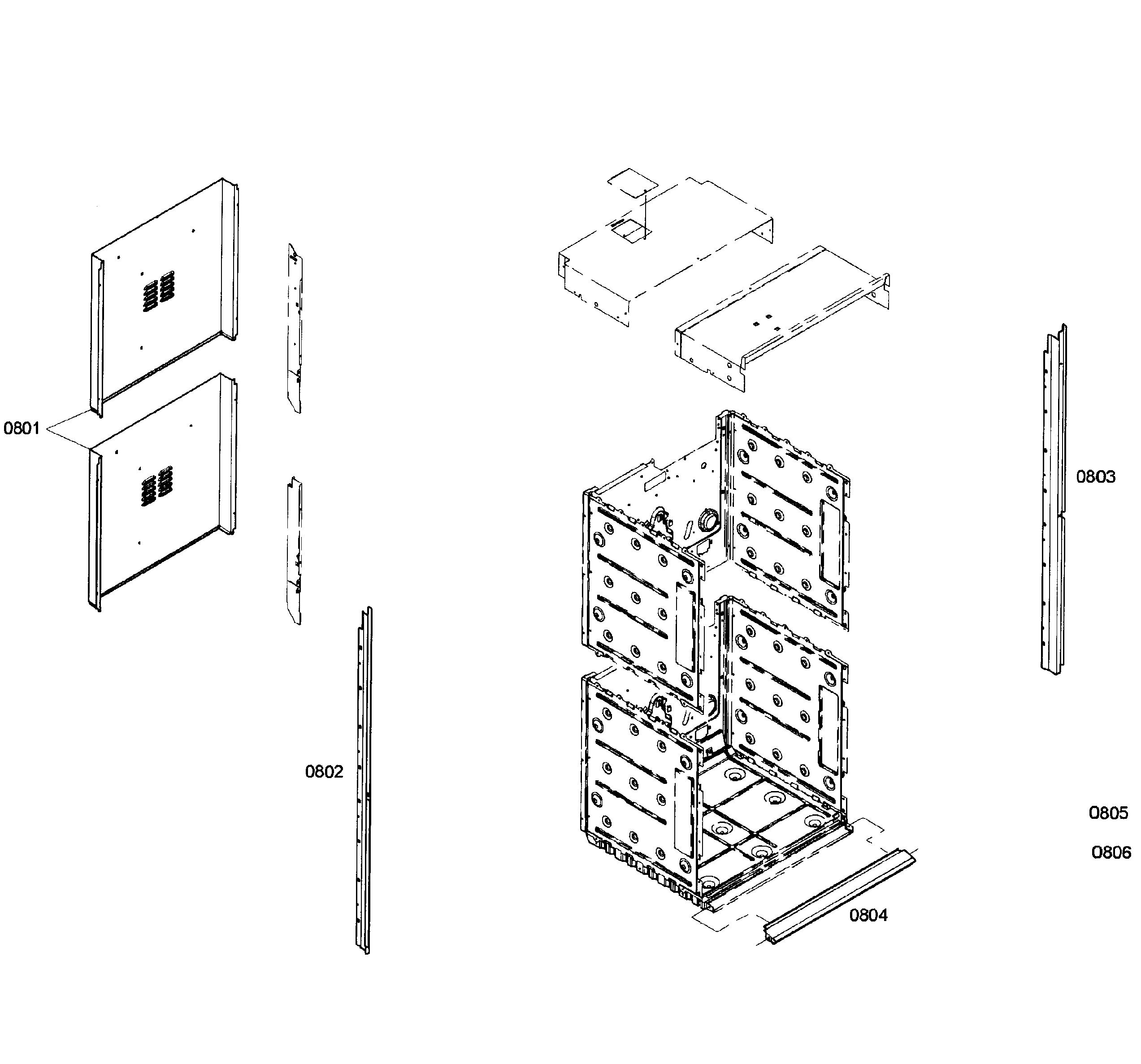 Bosch HBN3550UC/03 cabinet diagram