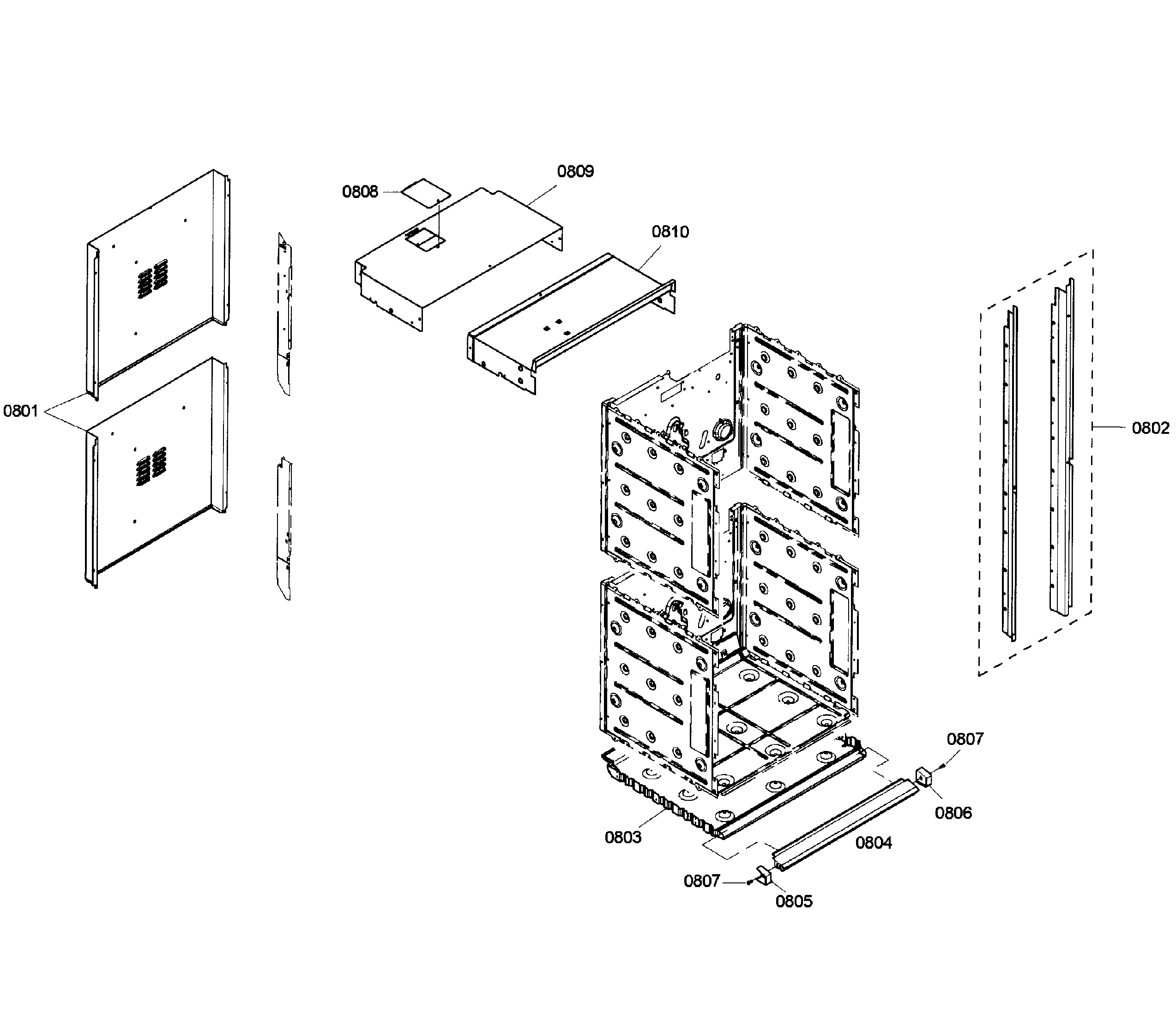 Bosch HBN3550UC/04 cabinet diagram
