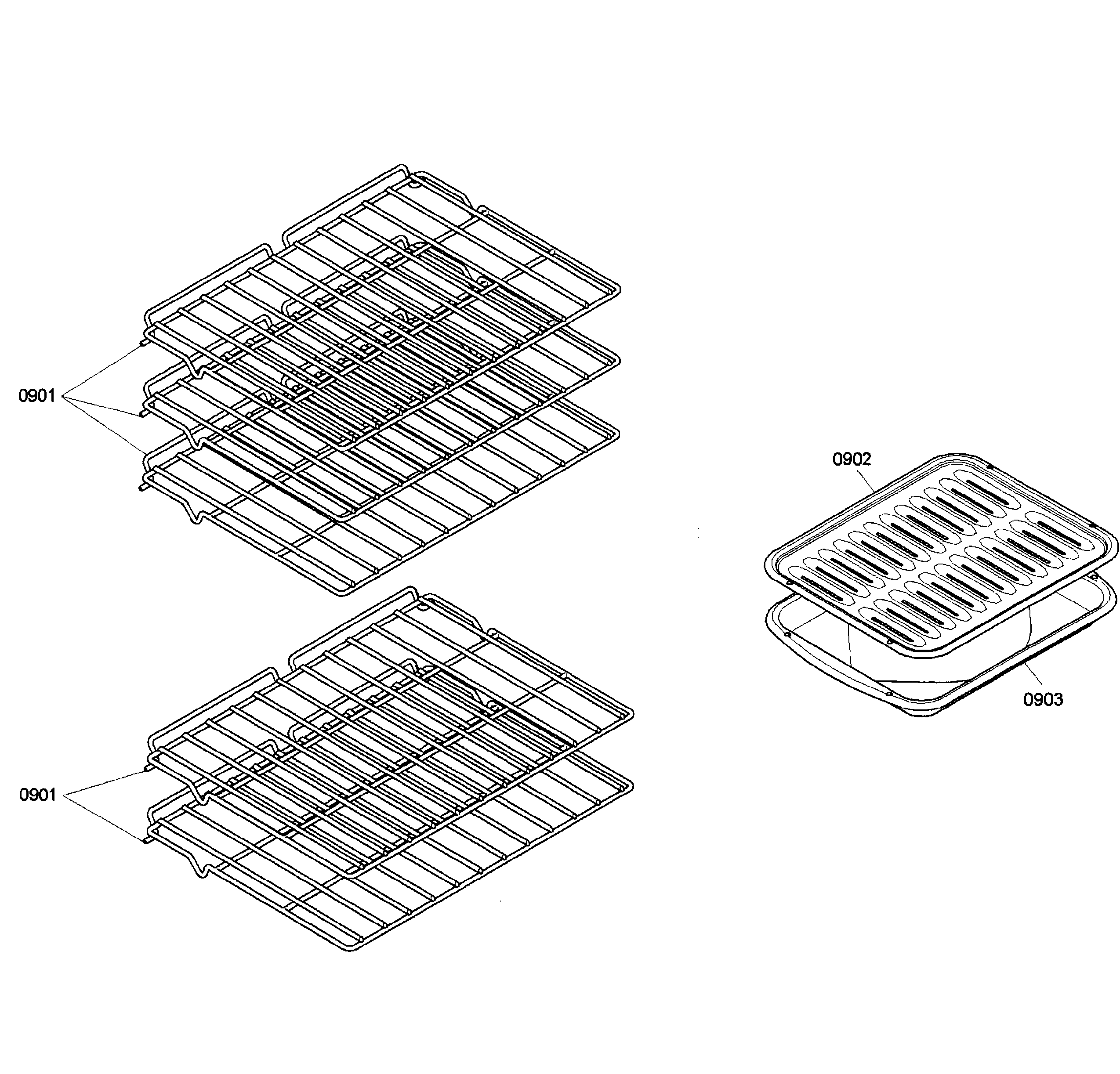 Bosch HBN3550UC/05 shelfs diagram