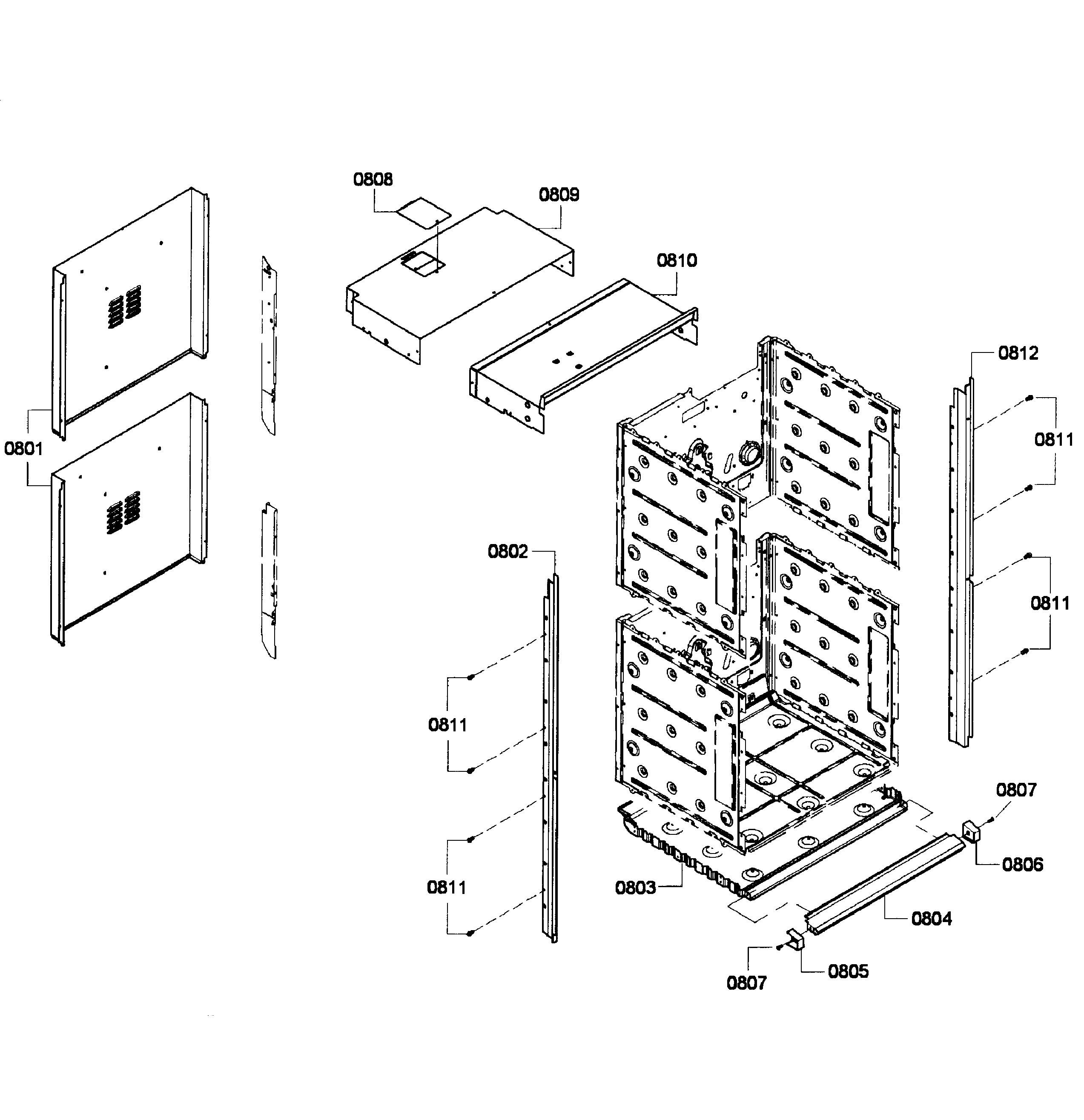 Bosch HBN3550UC/06 cabinet diagram