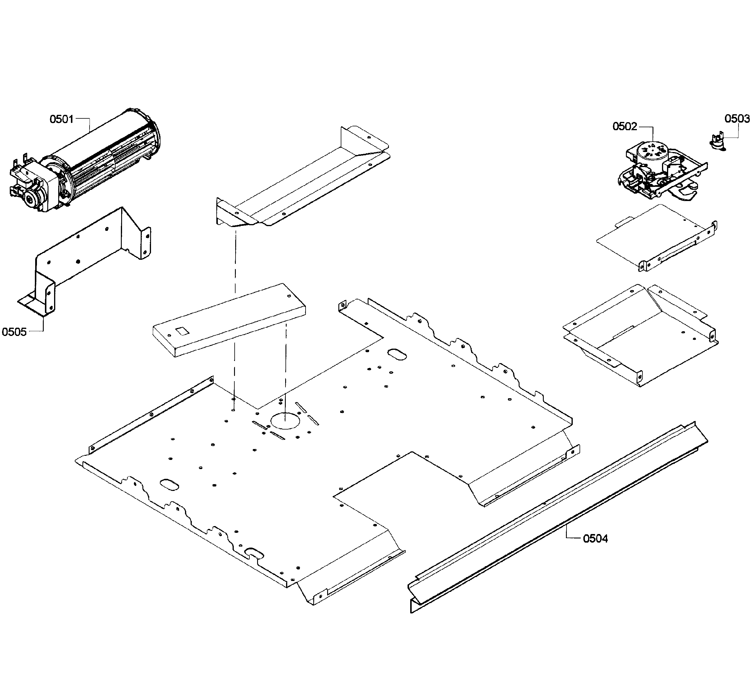 Bosch HBN3550UC/09 fan assy diagram