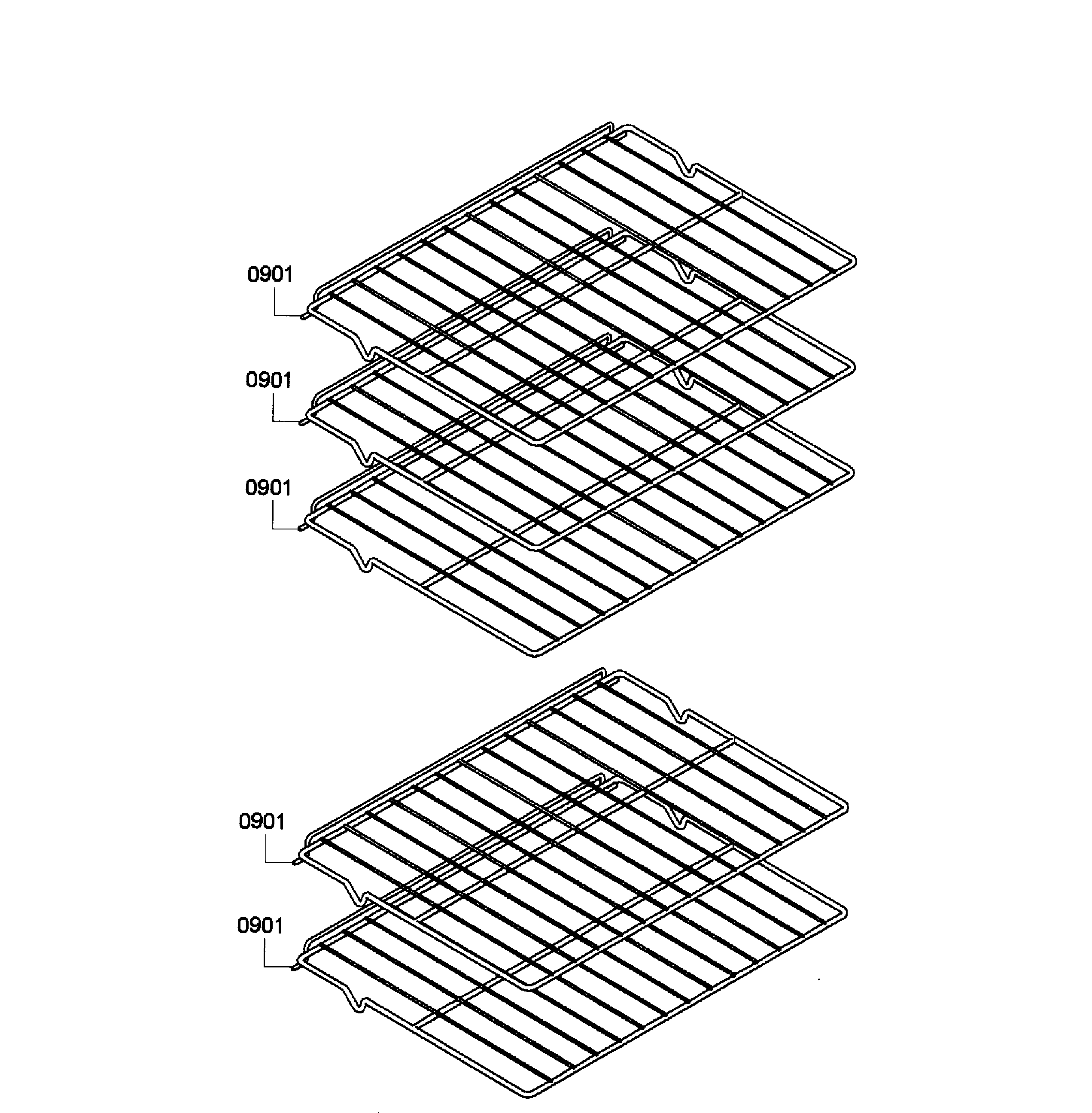 Bosch HBN3550UC/09 shelfs diagram