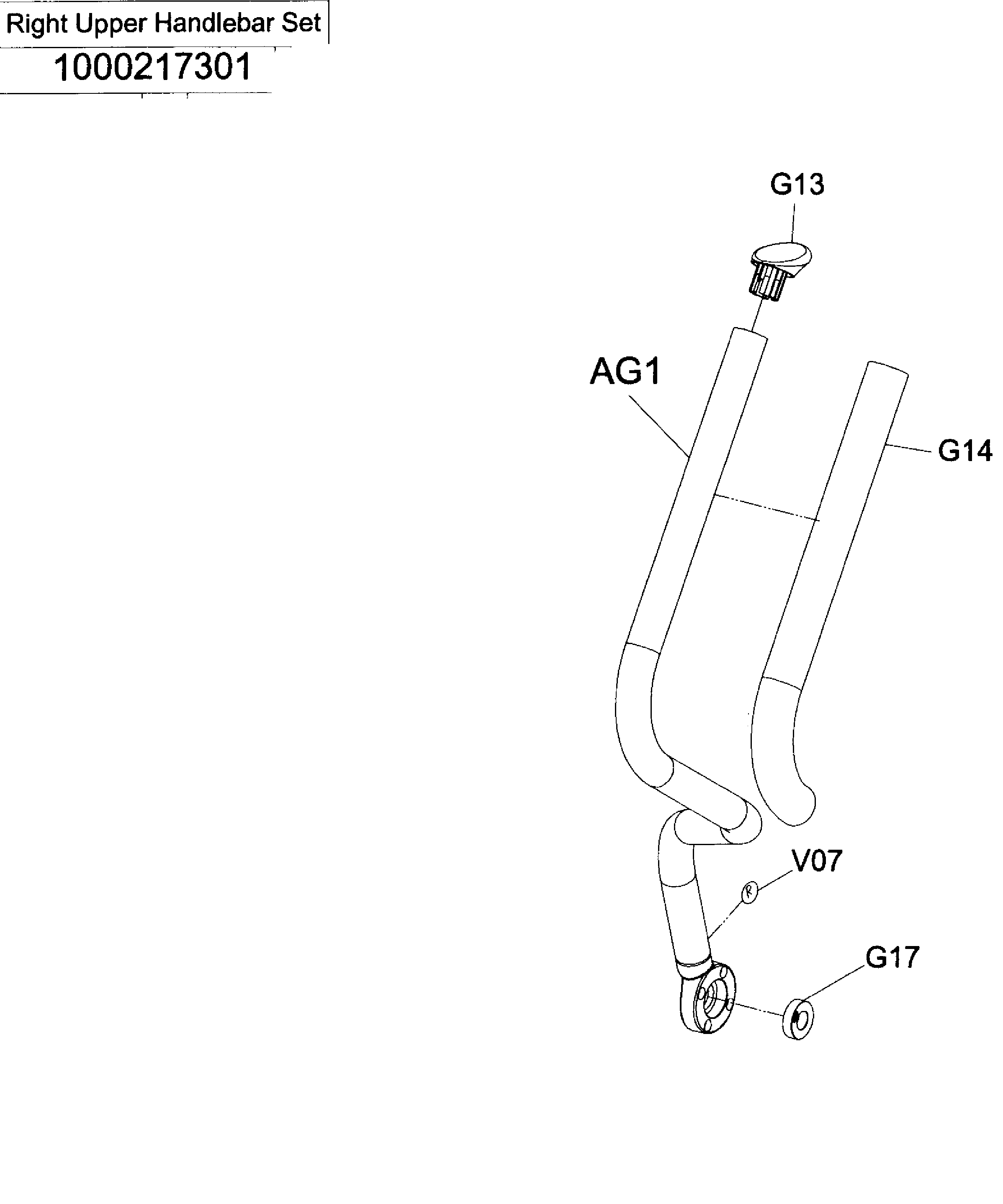 AFG 18.1AXT right-up handlebar diagram