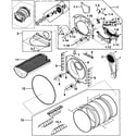 Samsung DV316LEW/XAA-00 drum assy diagram