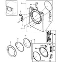 Samsung DV316LEW/XAA-00 door assy diagram