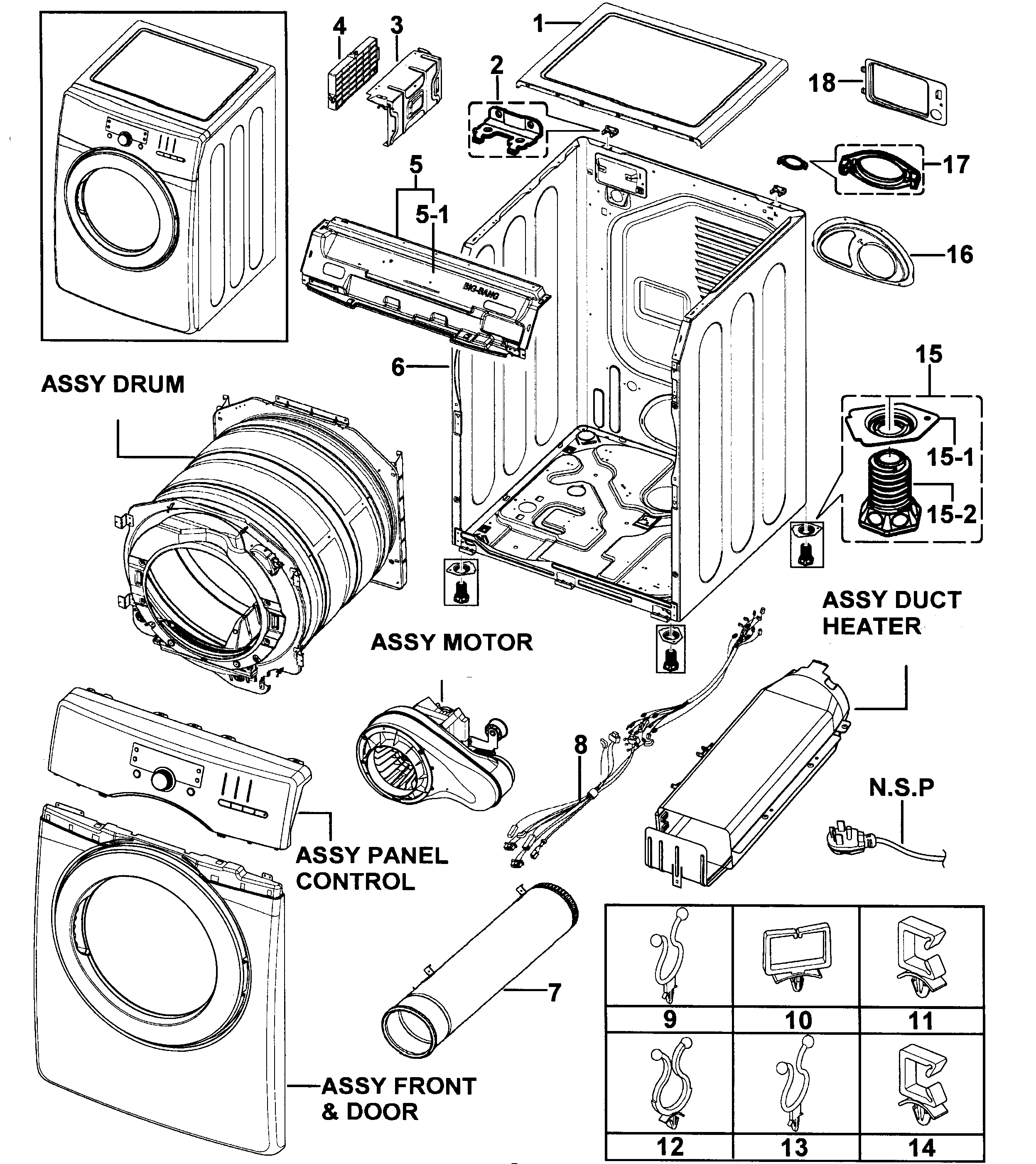 Kenmore 40289032012 main assy diagram