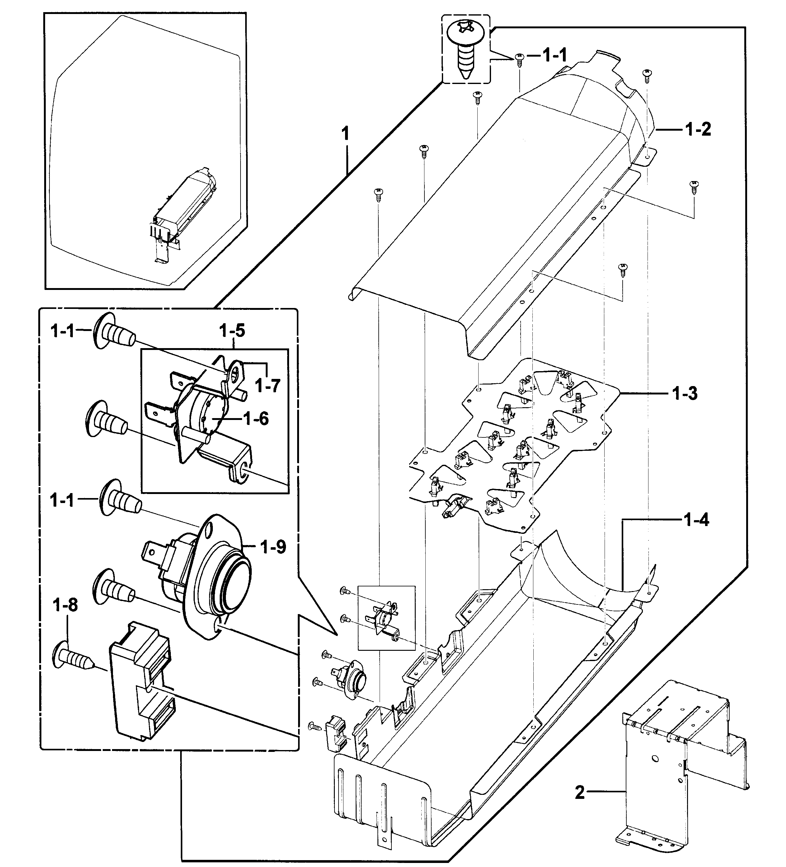Kenmore 40289032012 heater assy diagram