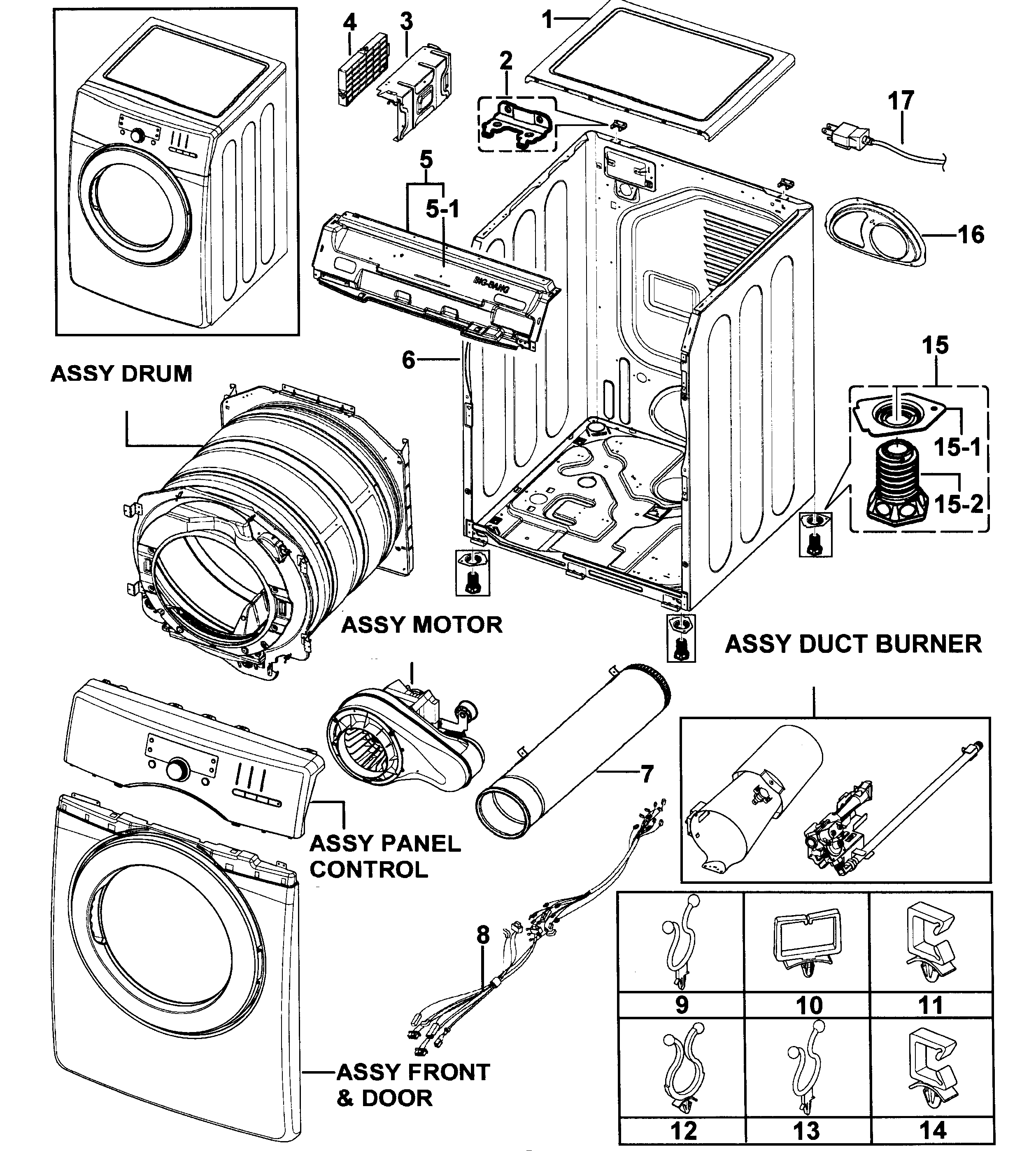 Kenmore 40299032010 main assy diagram