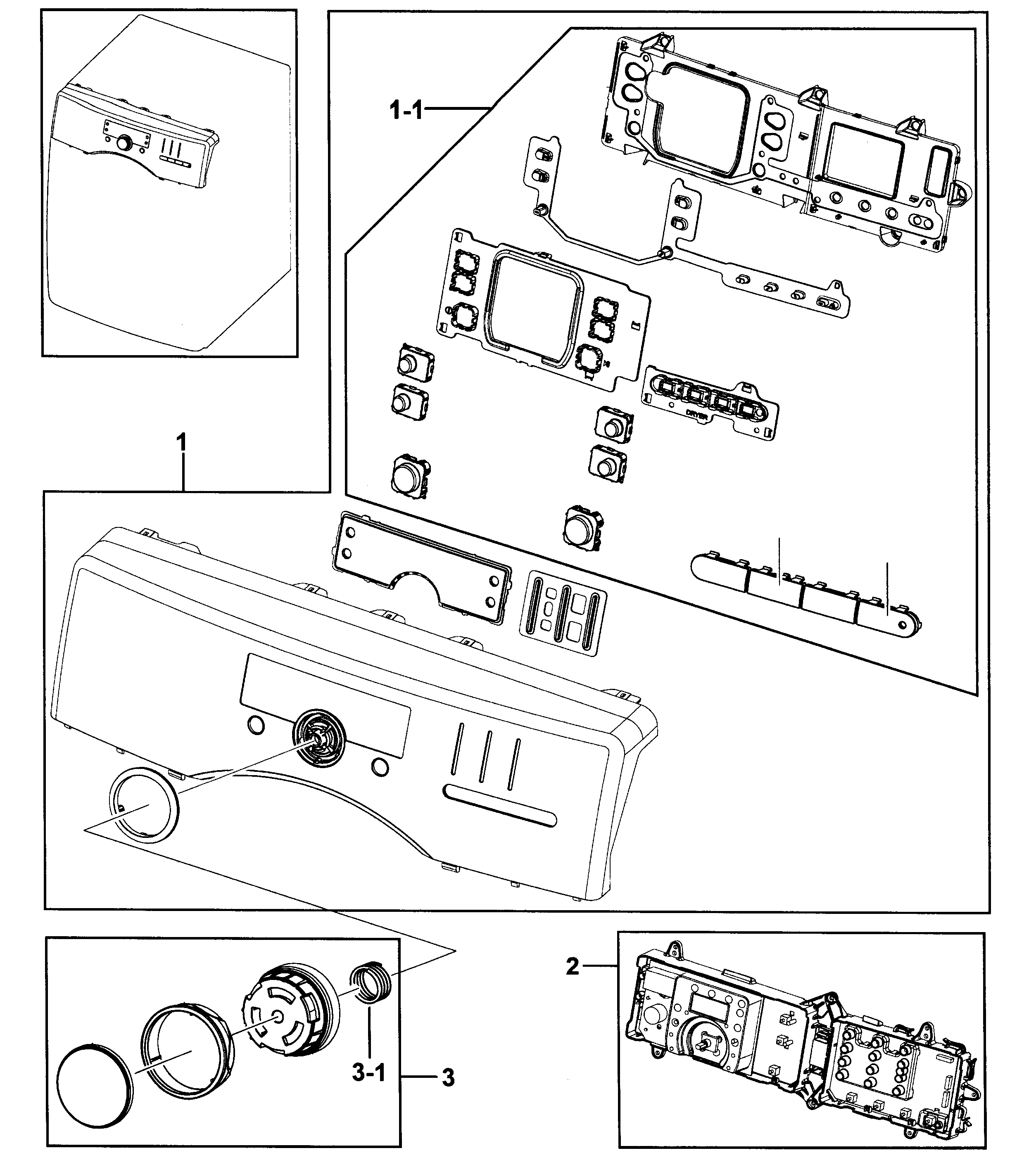 Kenmore 40299032010 control panel diagram
