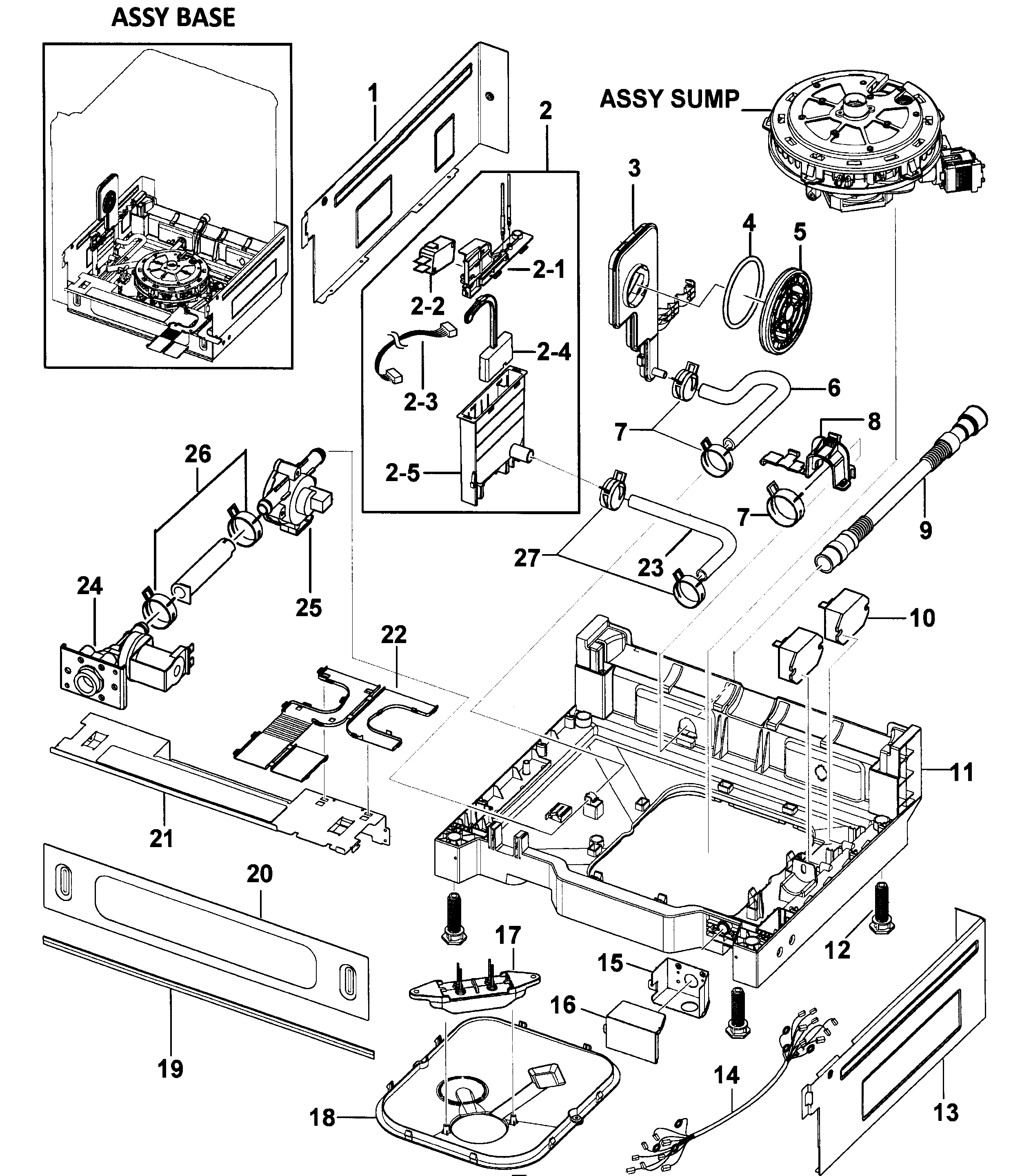 Samsung DMR78AHS/XAA-00 base assy diagram