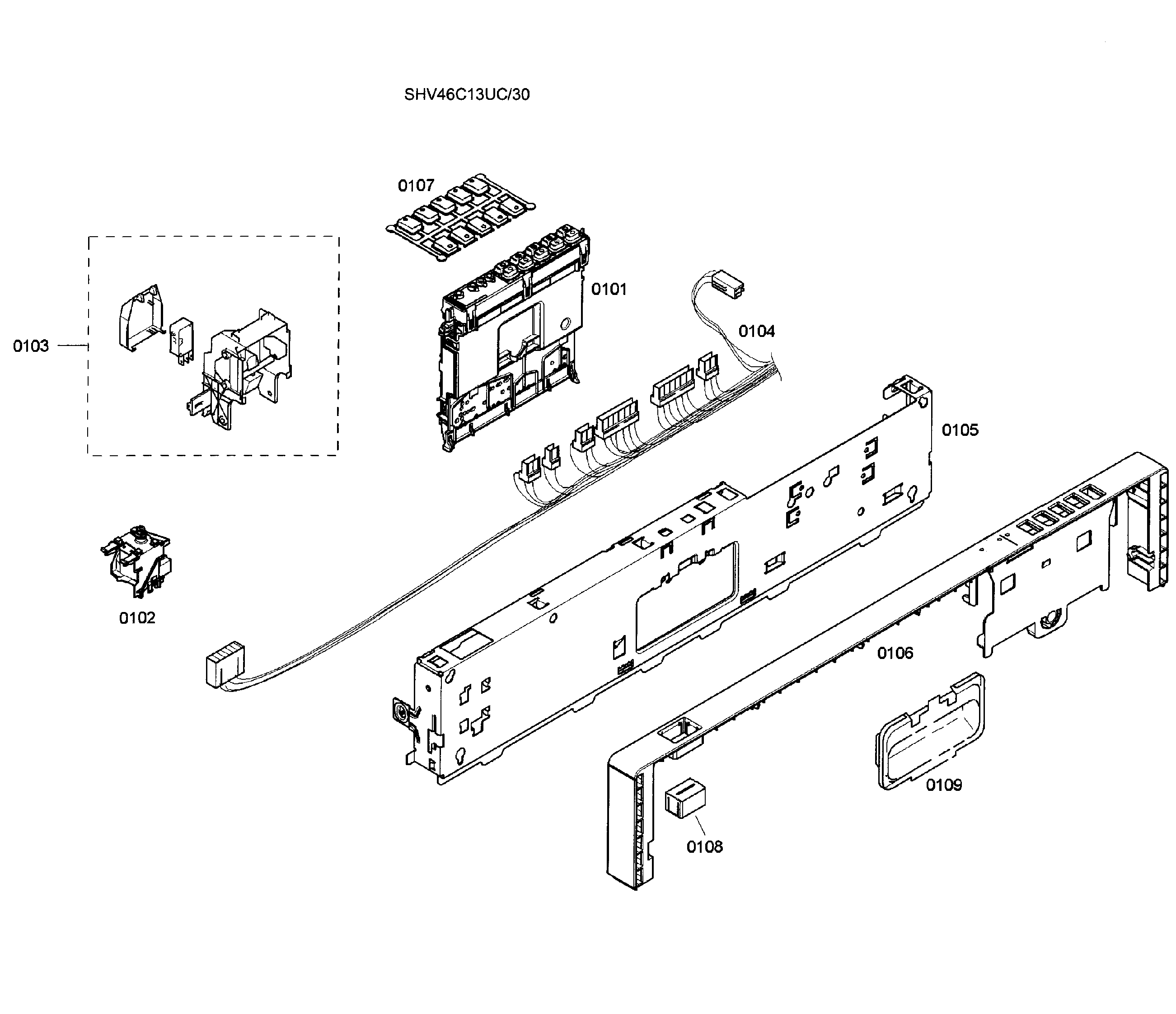 Bosch SHV46C13UC/30 control panel diagram