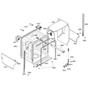 Bosch SHV46C13UC/43 cabinet assy diagram