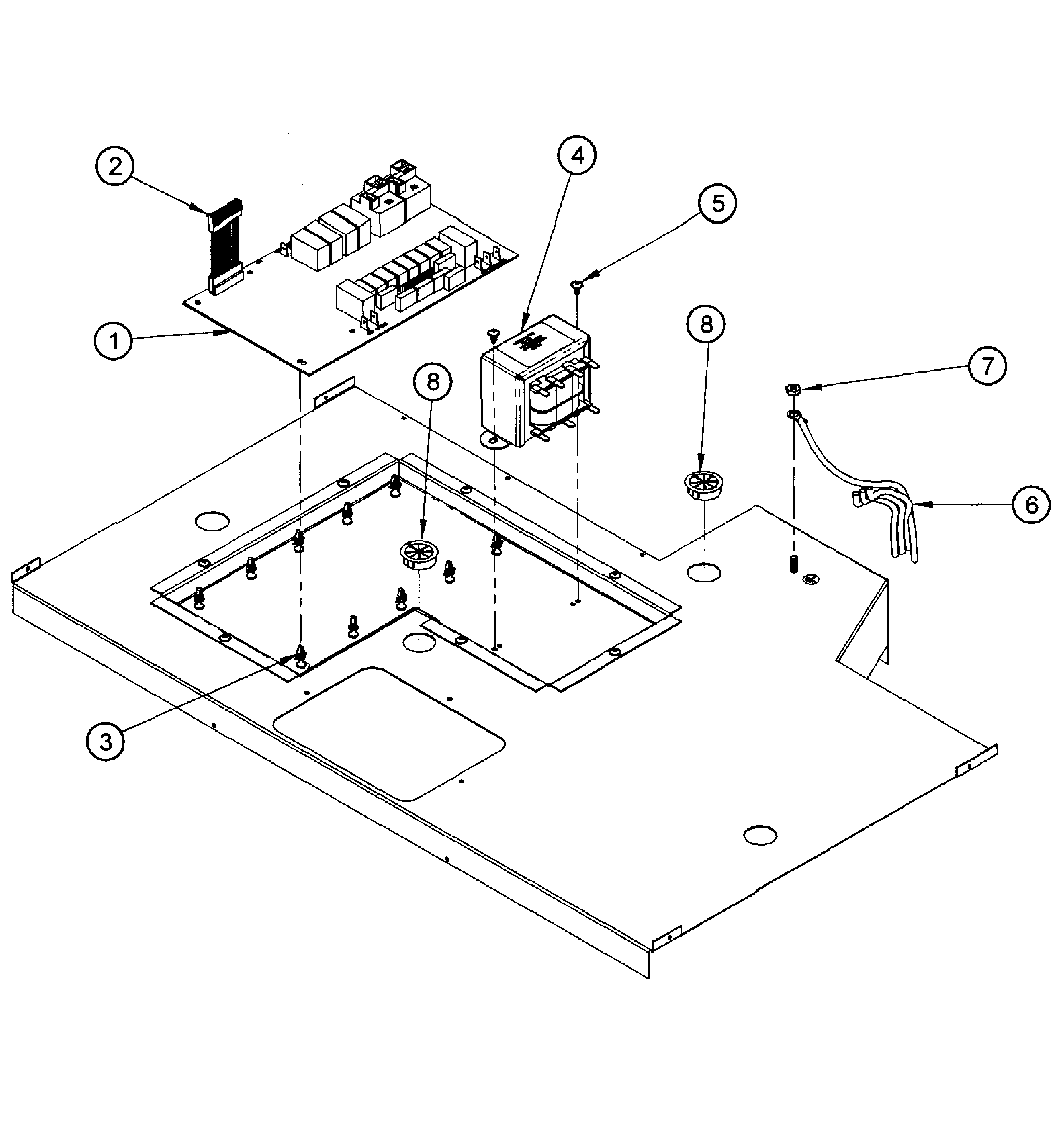 Dacor RO130S pcb's assy diagram