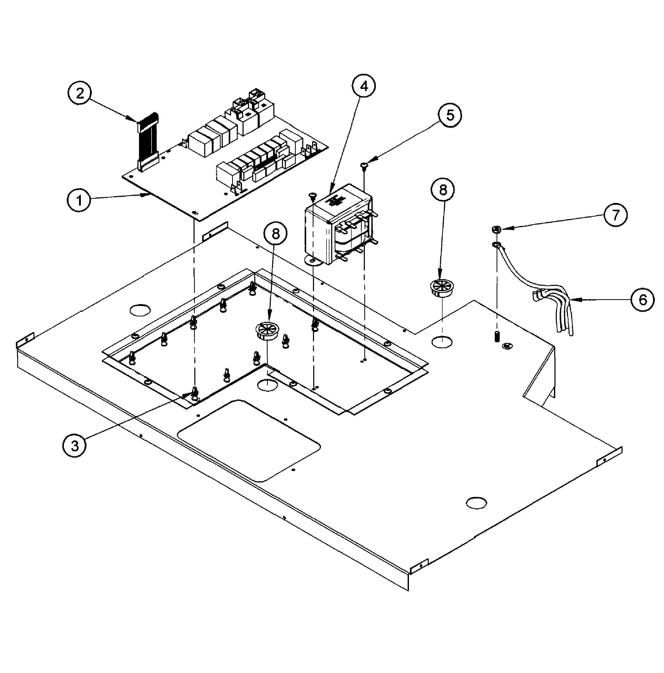 Dacor RO230S pcb's assy diagram