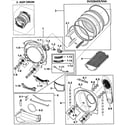 Samsung DV328AER/XAA drum assy diagram