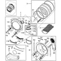 Samsung DV328AGG/XAA-00 drum assy diagram