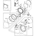Samsung DV328AGG/XAA-00 front assy diagram