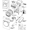 Samsung DV331AER/XAA-00 main assy diagram