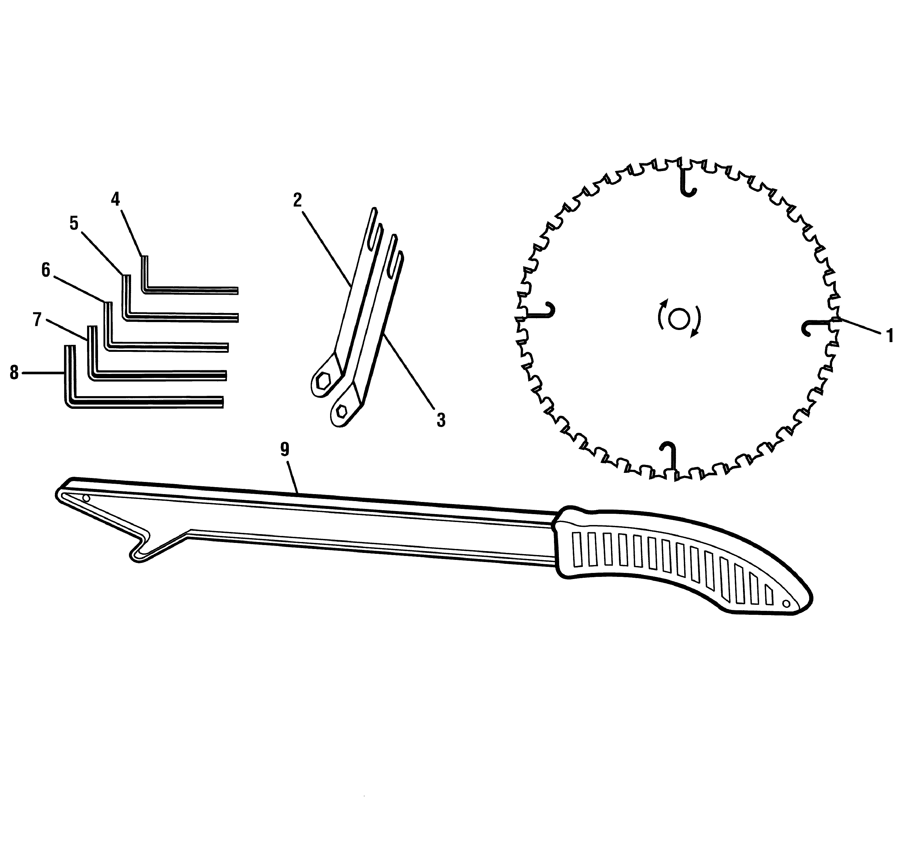 Craftsman 315218291 tools/blade diagram