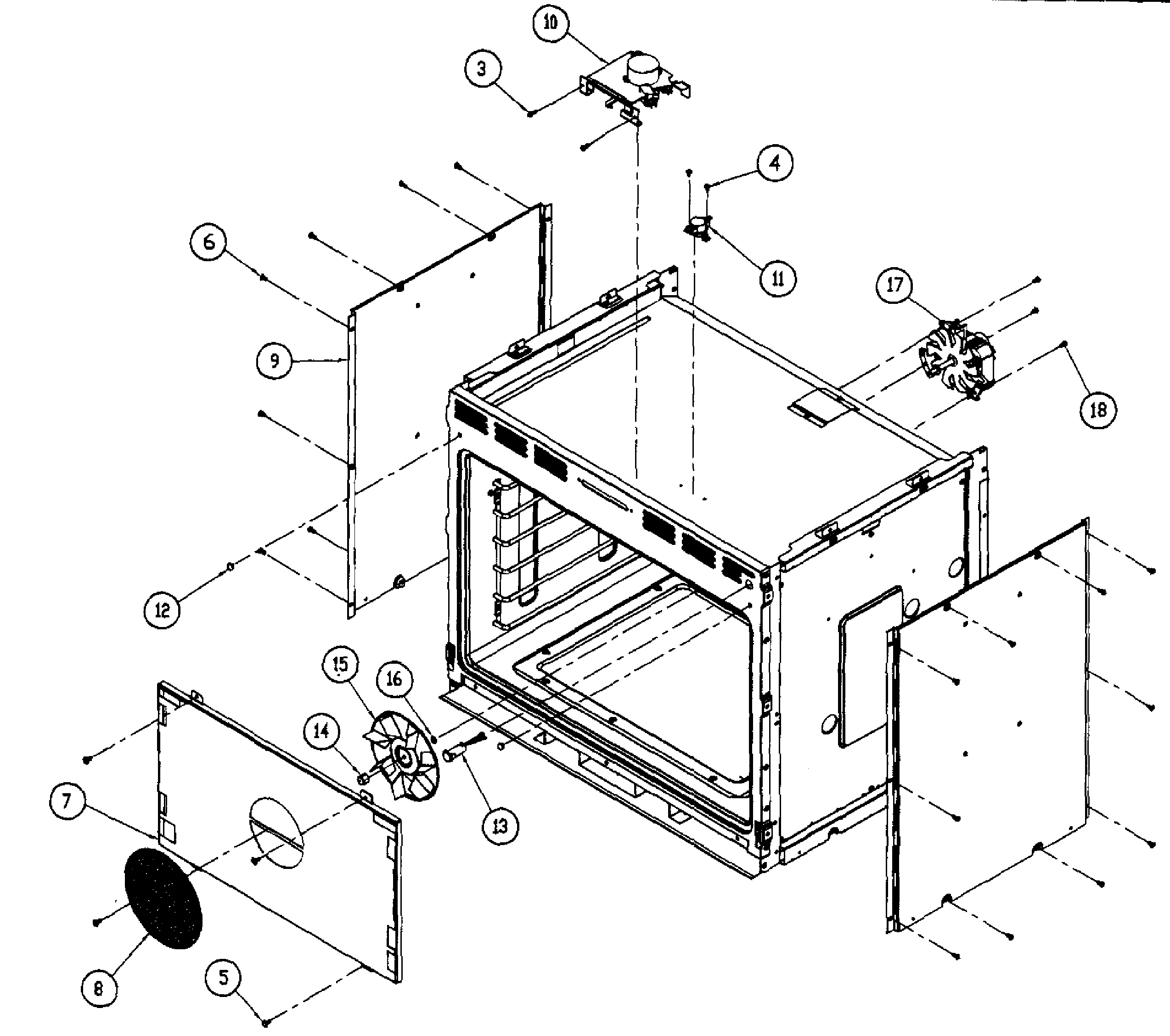 Dacor MOV127S exterior assy diagram