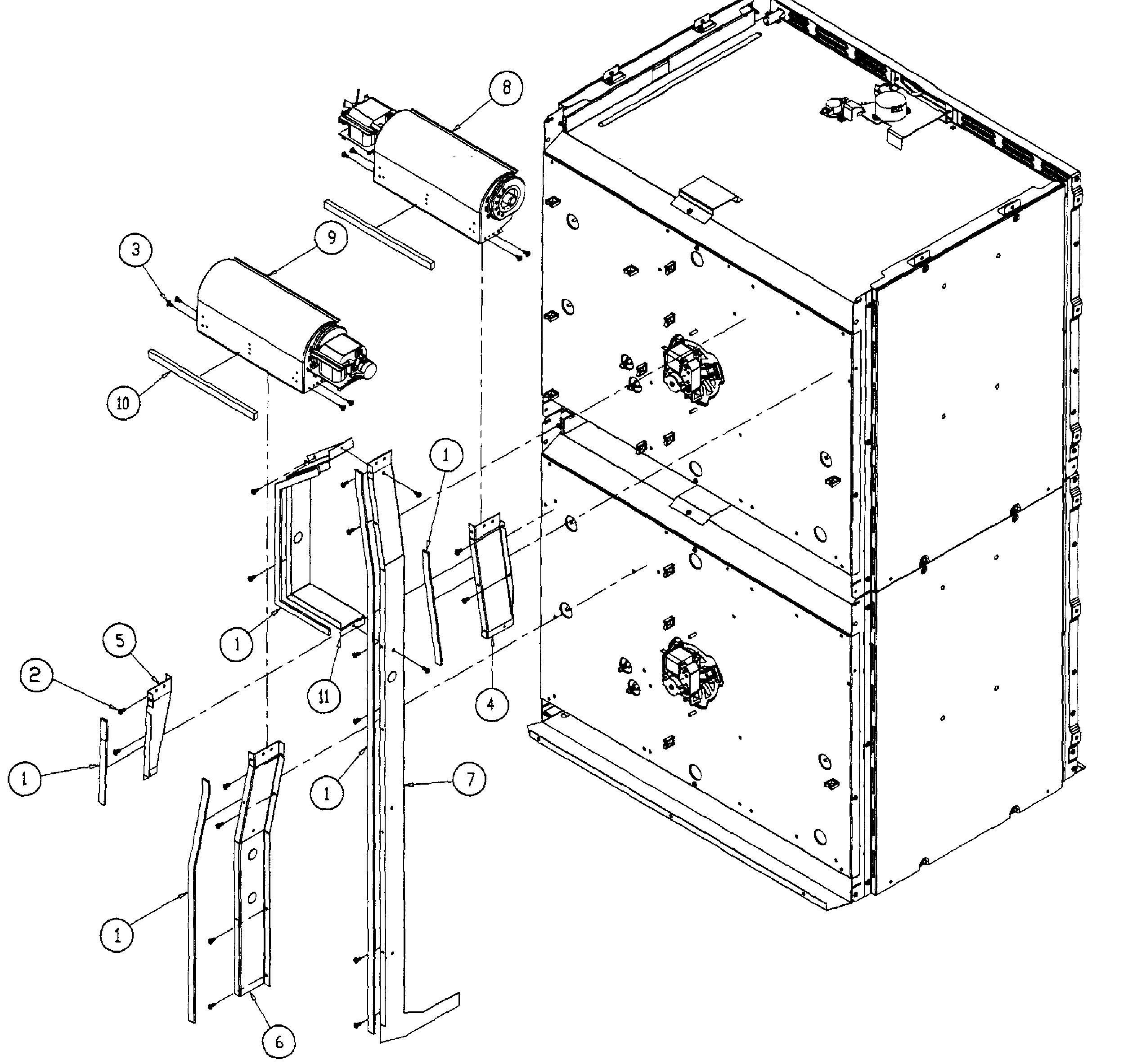 Dacor MOV127S double fan diagram