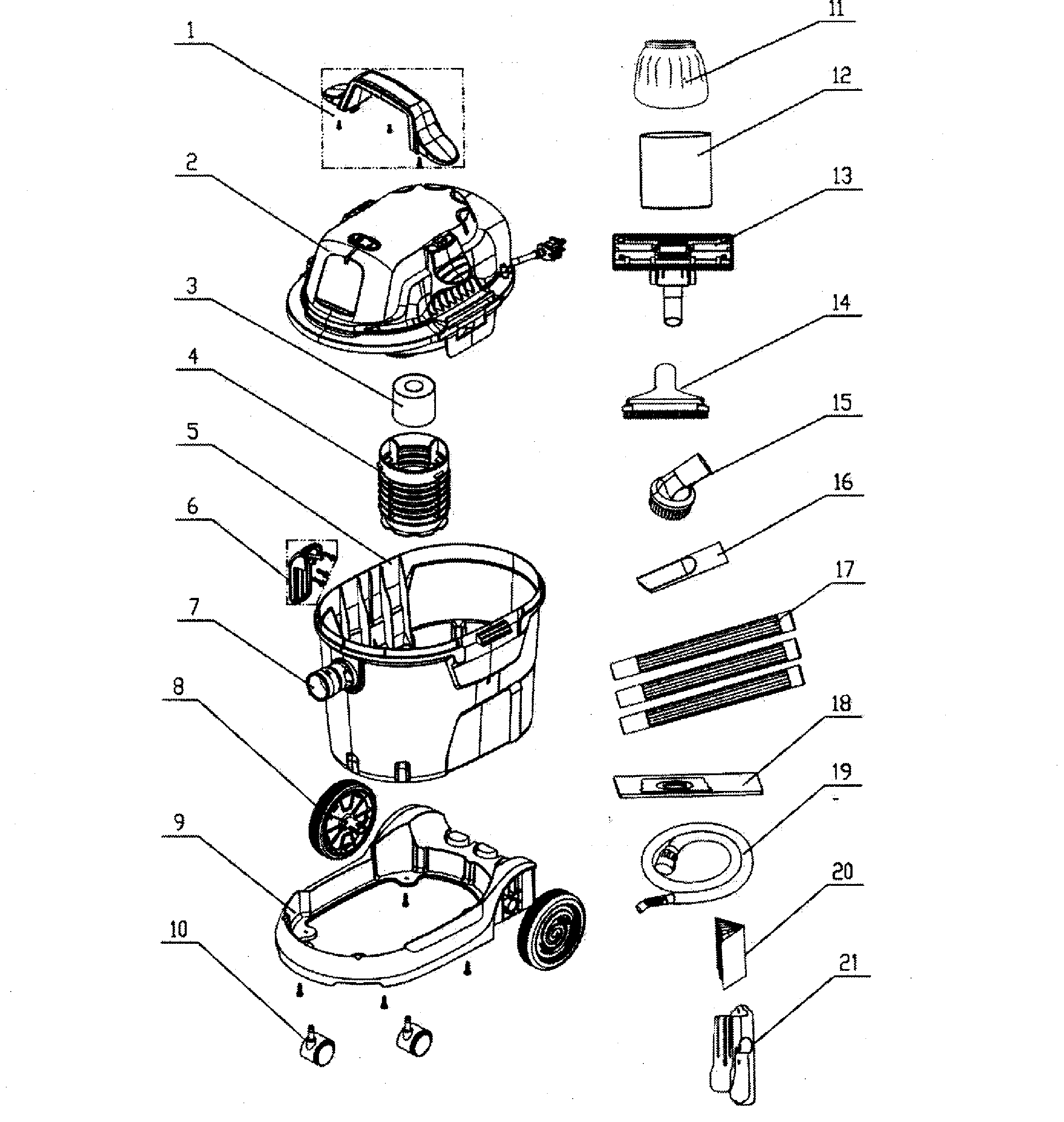 Craftsman 1250467685-8 vacuum diagram