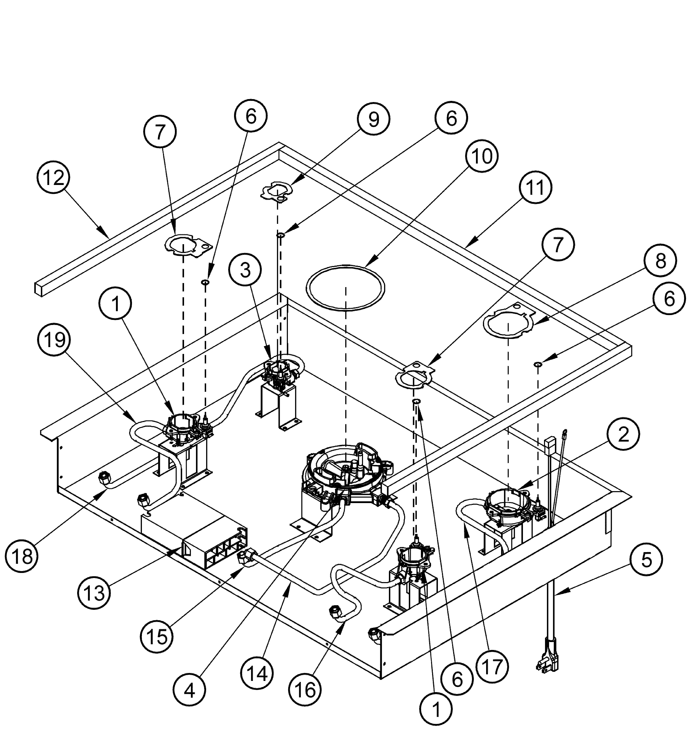 Dacor DCT305SLPH cabinet diagram