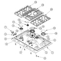 Dacor DCT305SNGH top frame diagram