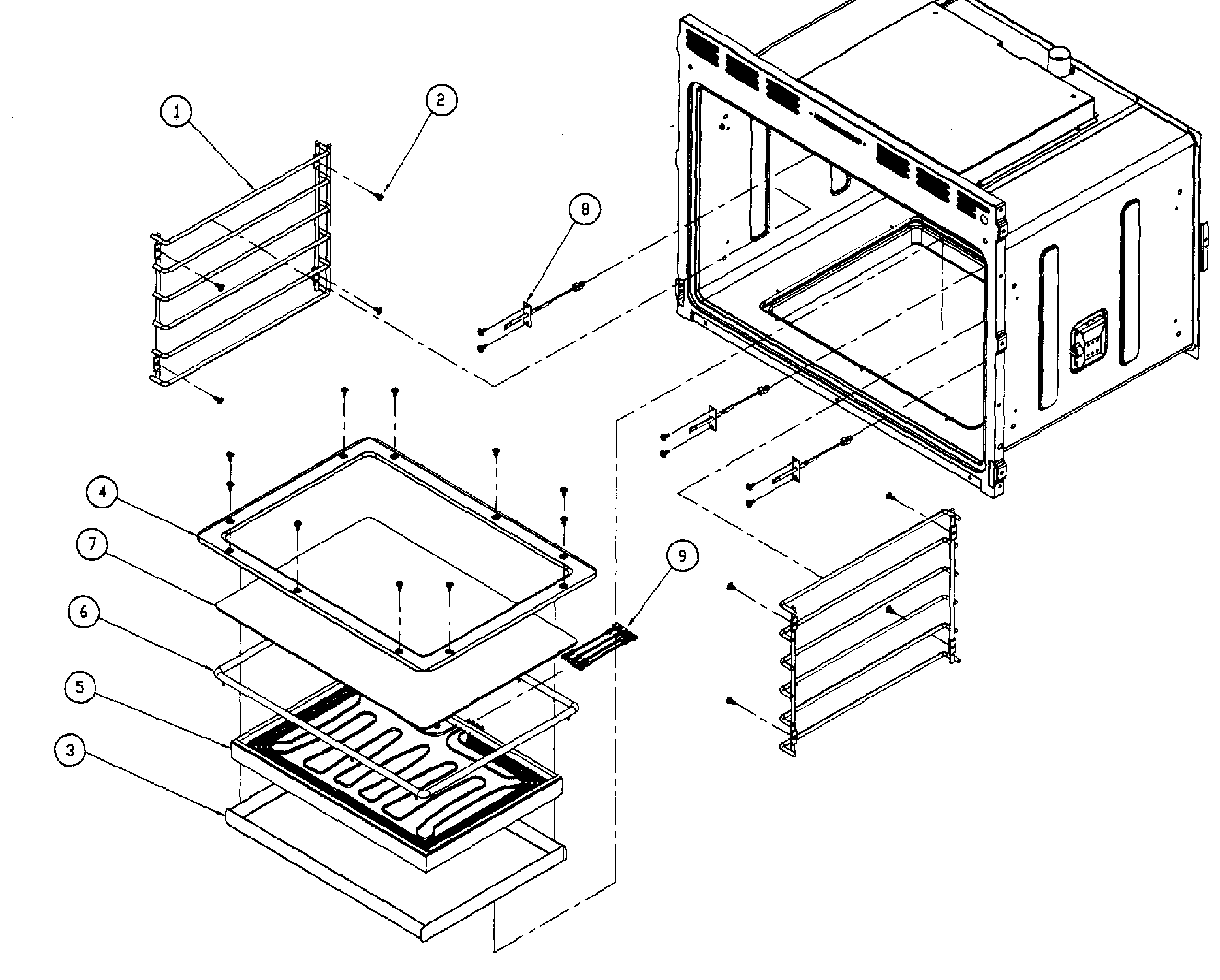 Dacor PO127BU oven interior 1 diagram