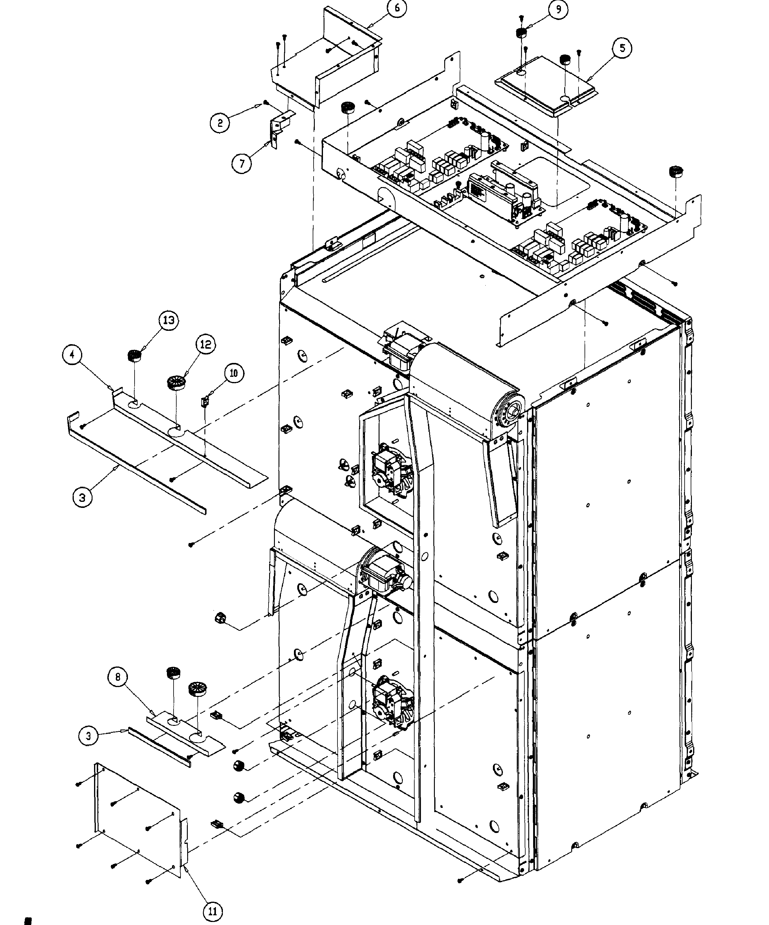 Dacor PO227TS double chassis diagram