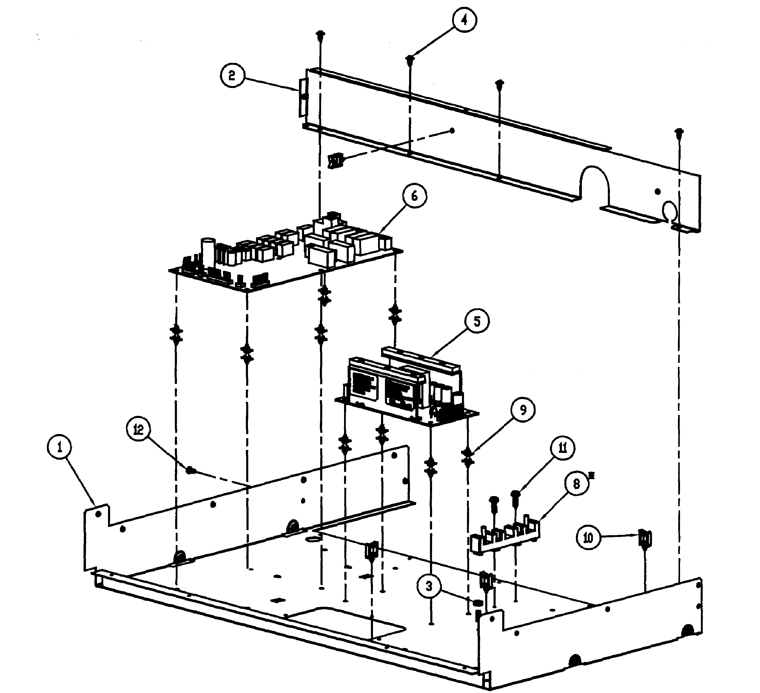 Dacor PO227SG chassis assy diagram