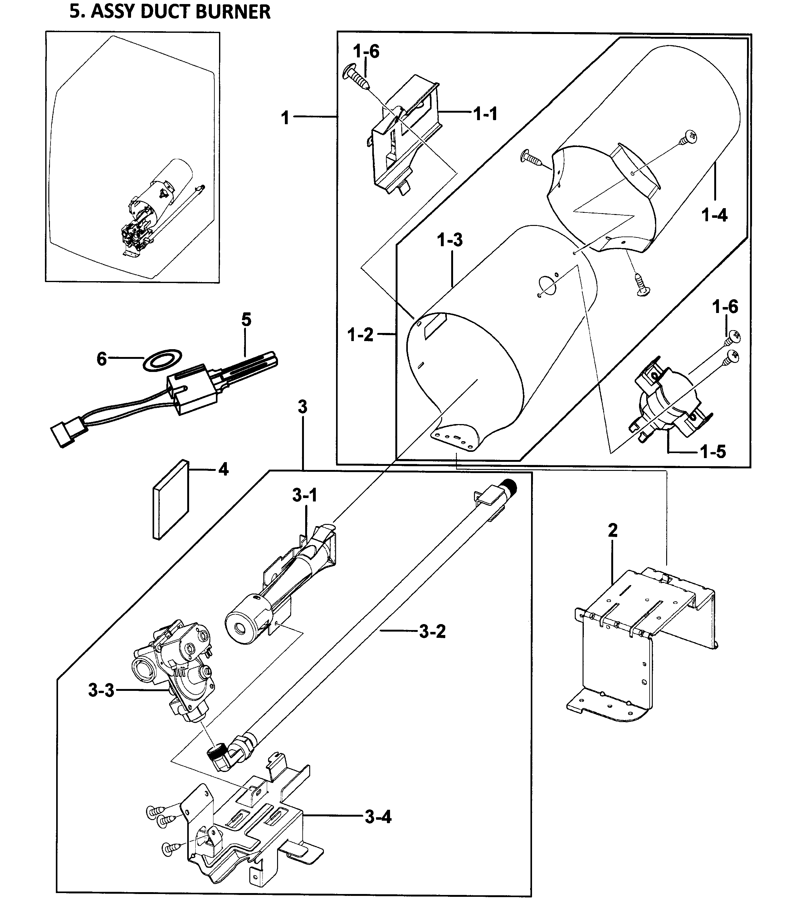 Samsung DV337AGR/XAA-00 heater assy diagram