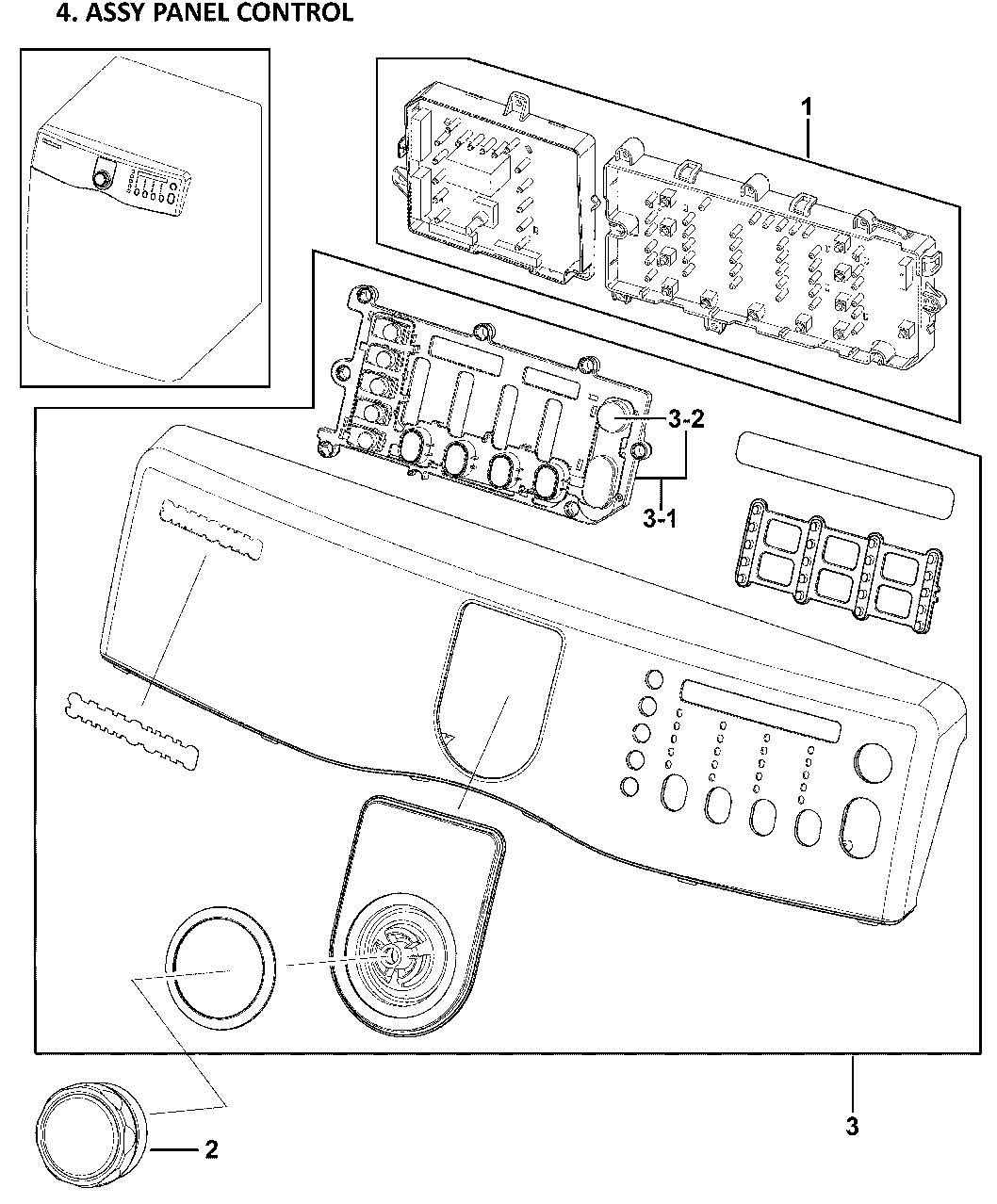 Samsung DV409AEW/XAA-00 control panel diagram