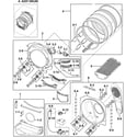 Samsung DV419AGW/XAA-00 drum assy diagram
