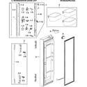 Samsung RF266ADPN/XAA-00 left door diagram