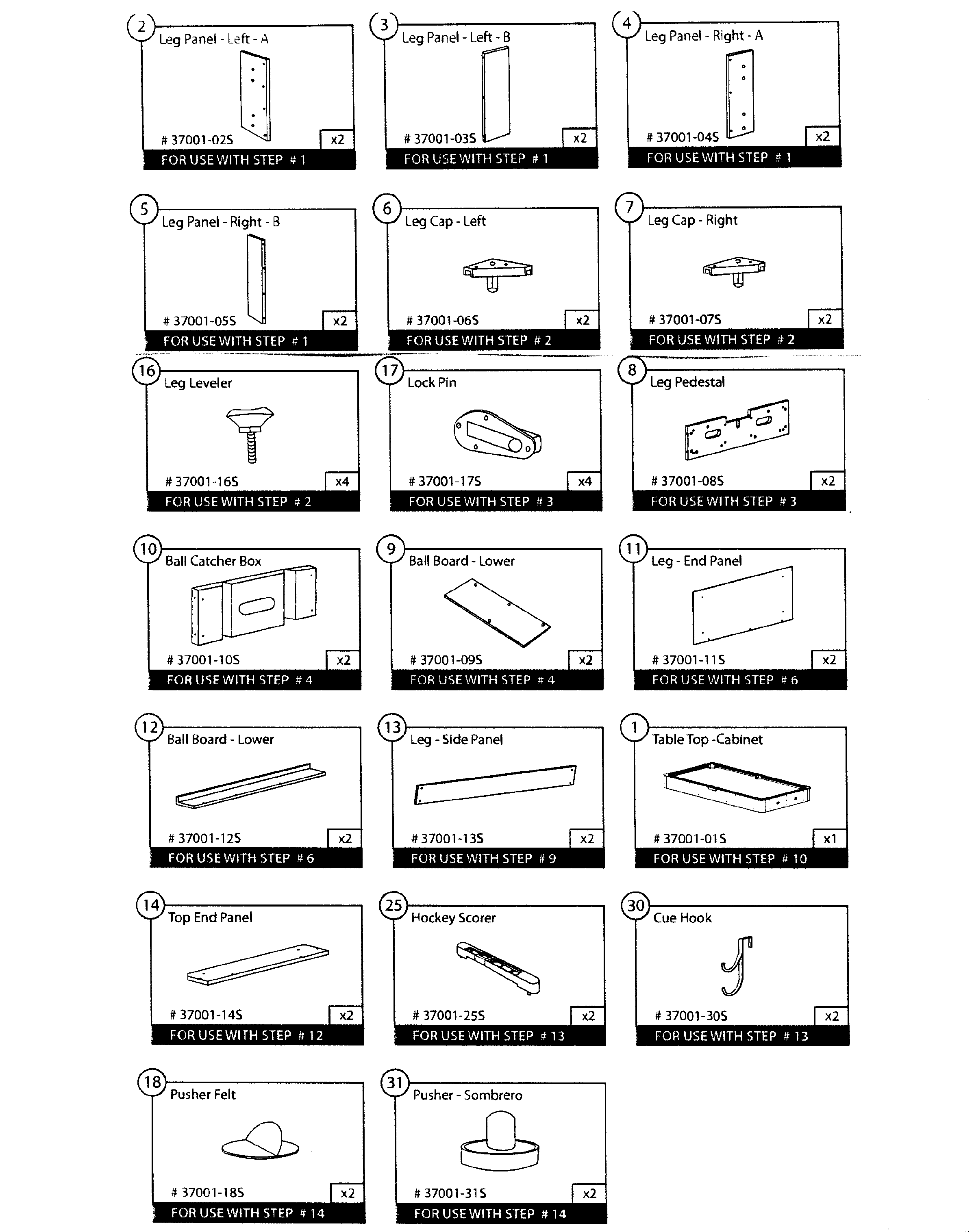 EastPoint Sports 1-1-37001 parts 1 diagram