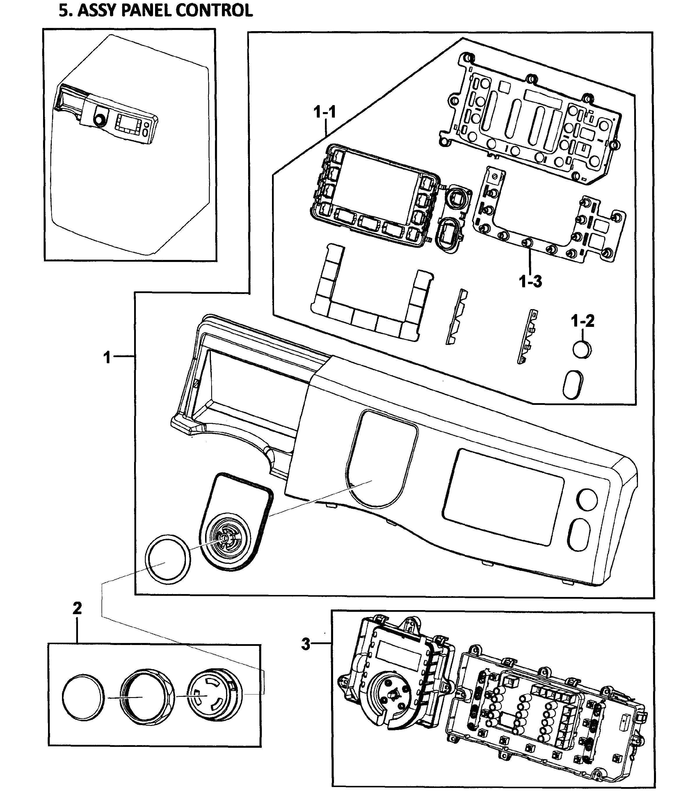 Samsung WF419AAU/XAA-00 control panel diagram