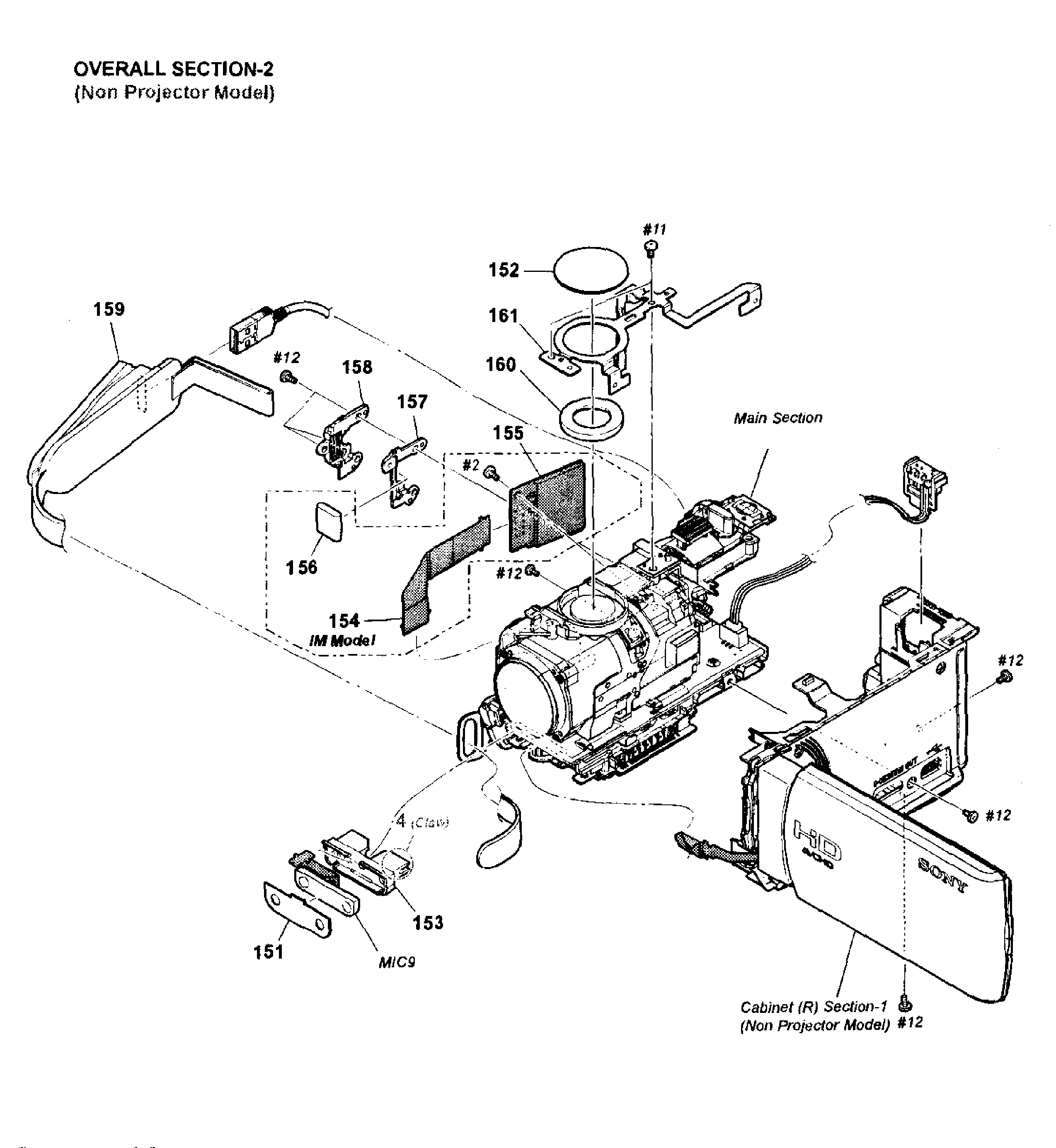 Sony HDR-CX210/B main assy 2 diagram